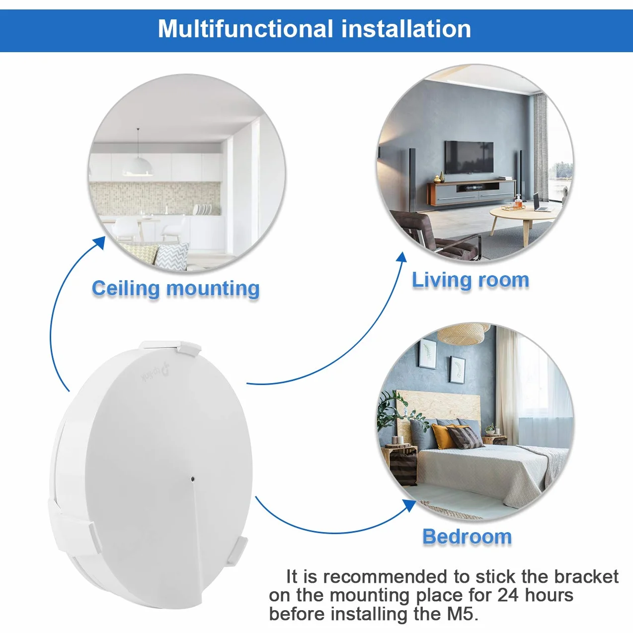 Uchwyt Ścienny VHB Stick On do TP-Link Deco M5 i P7 Whole Home Mesh WiFi - Mocny Samoprzylepny (3 Szt.)