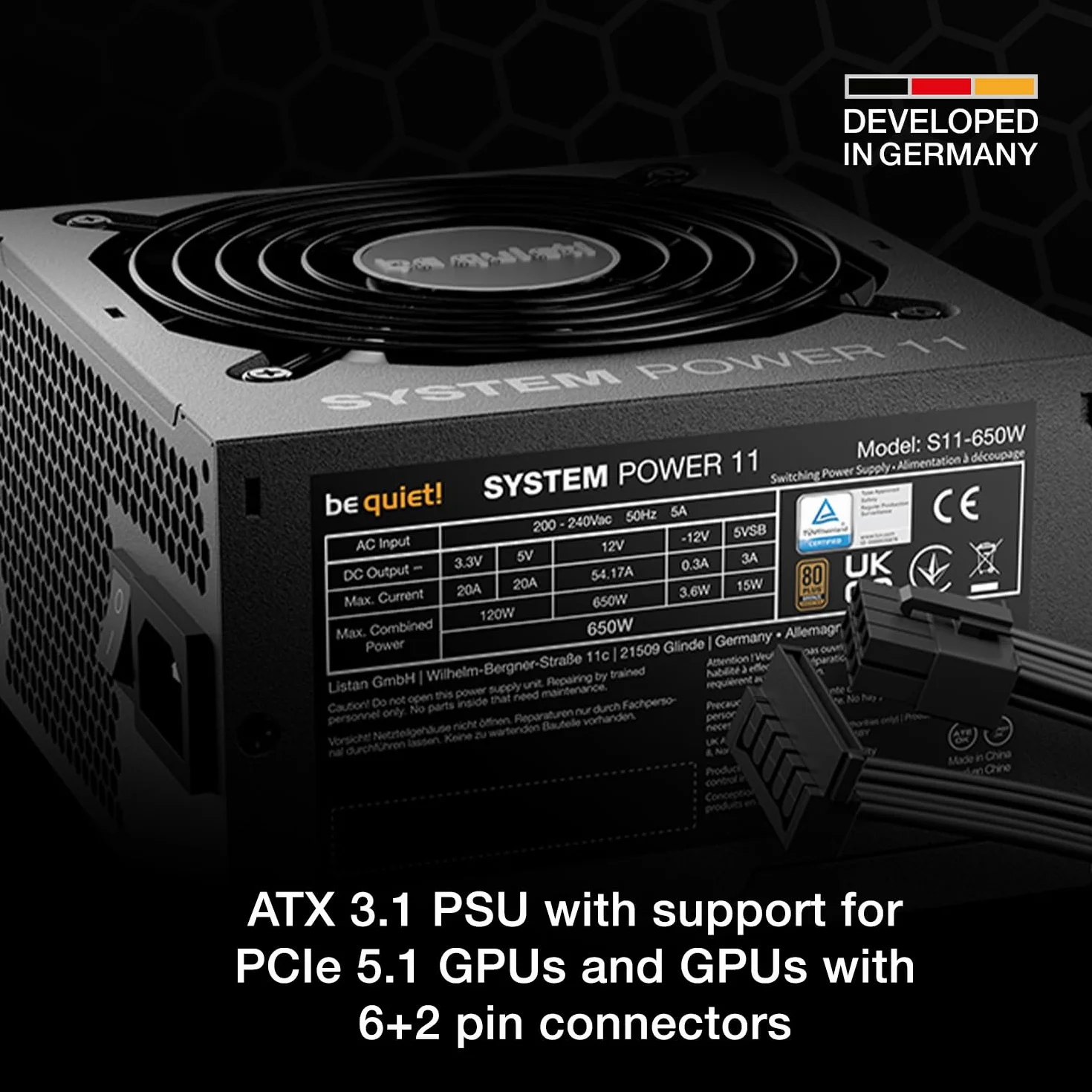 be quiet! System Power 11 650 W Zasilacz ATX 3.1 PCIe 5.1 80 Plus Bronze