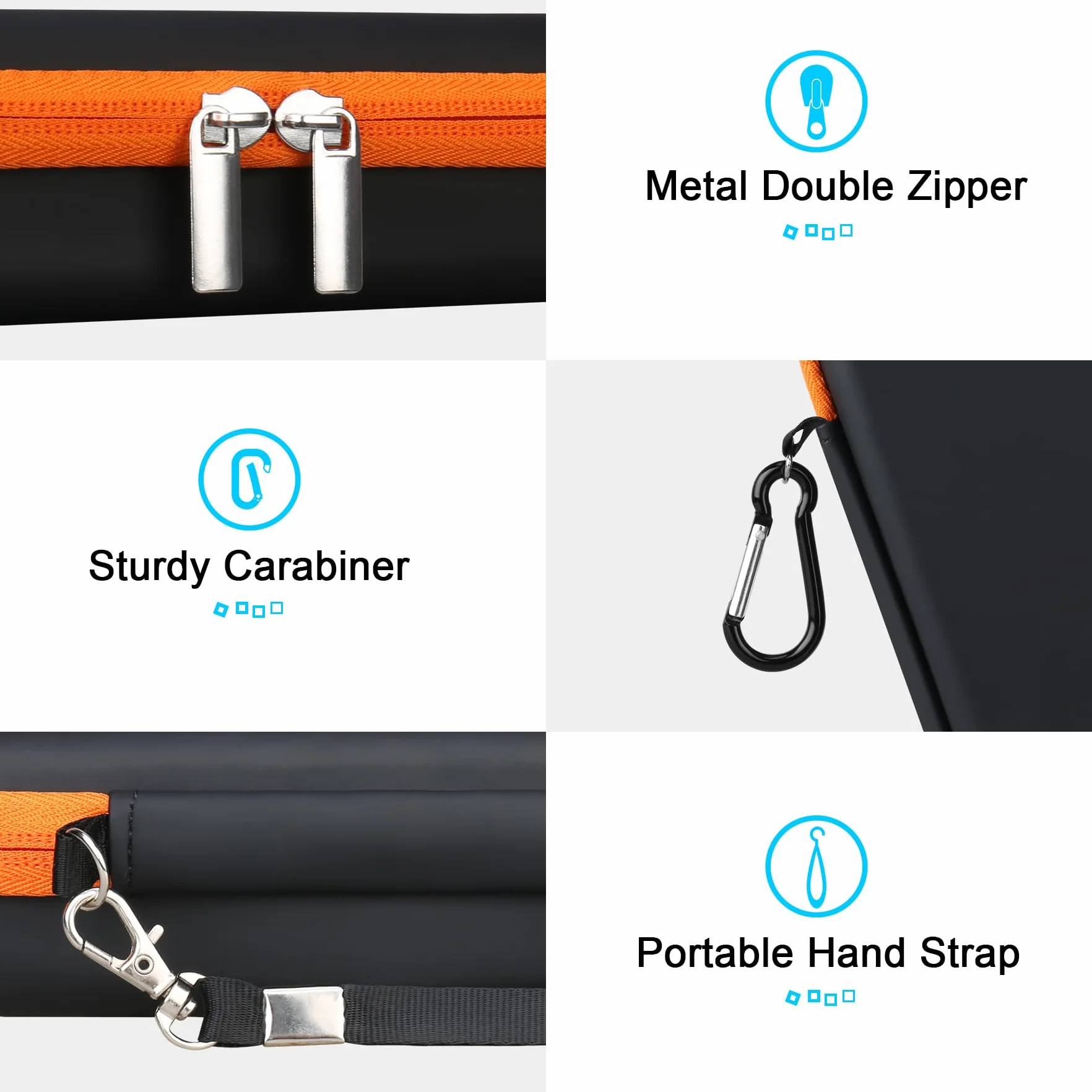 Lacdo Futerał na dysk twardy LaCie Rugged Mini Thunderbolt USB-C EVA Torba podróżna Czarna Orange