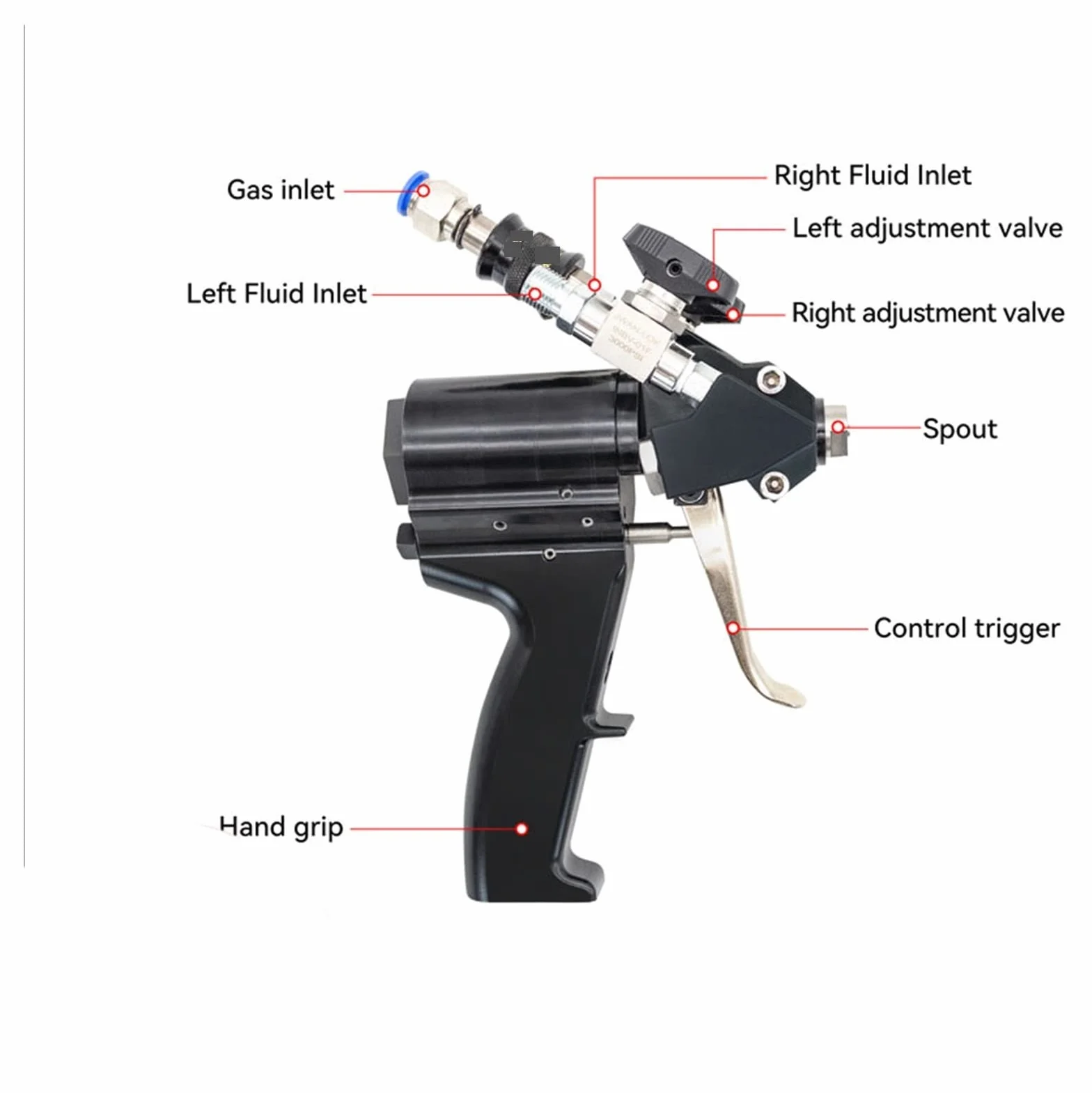 Pistolet Natryskowy P2 PU Pistolet Natryskowy Do Pianki Poliuretanowej Wysokociśnieniowy Pneumatyczny Pistolet Natryskowy,Łatwe Czyszczenie