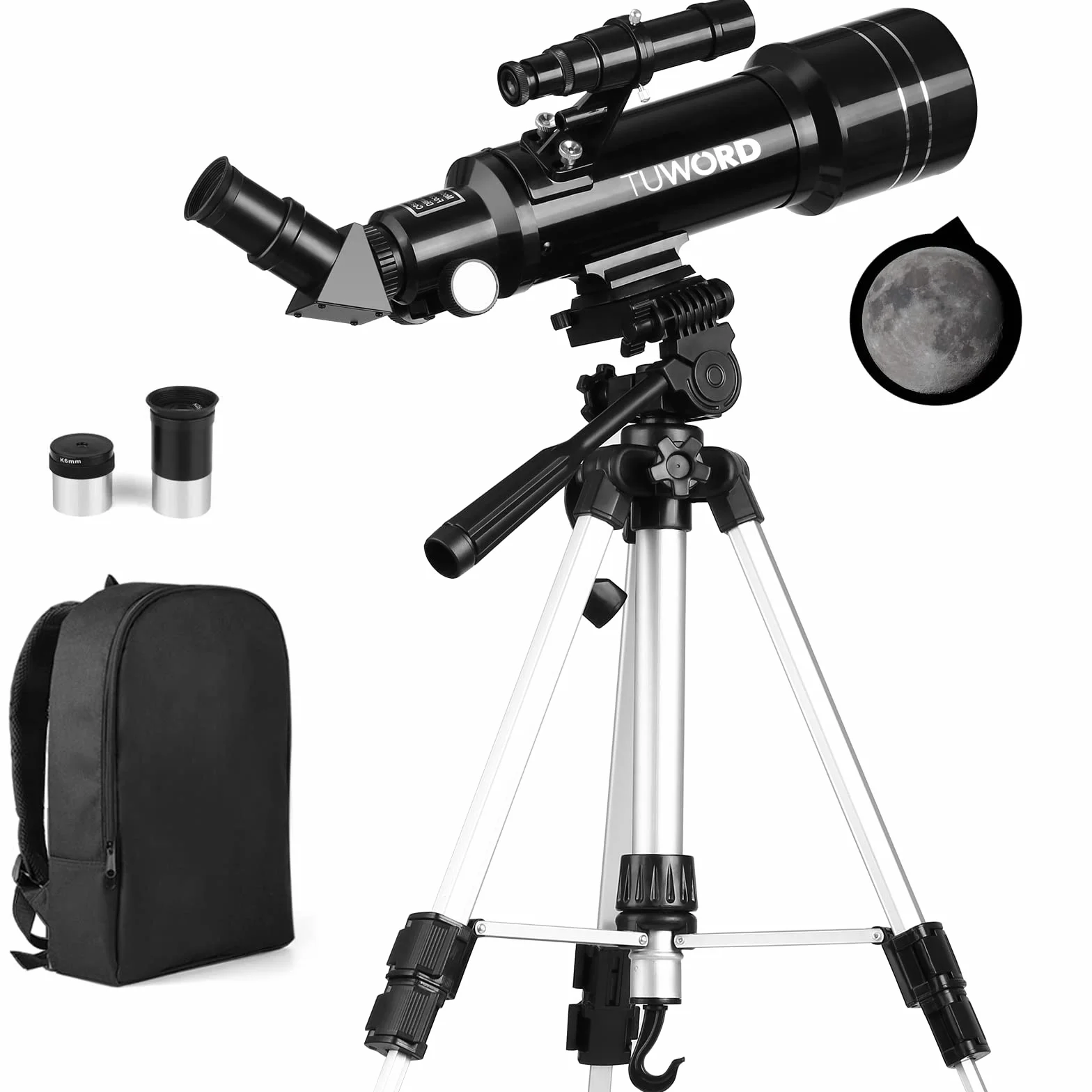 Teleskop astronomiczny z akromatycznymi okularami K25mm i K6mm