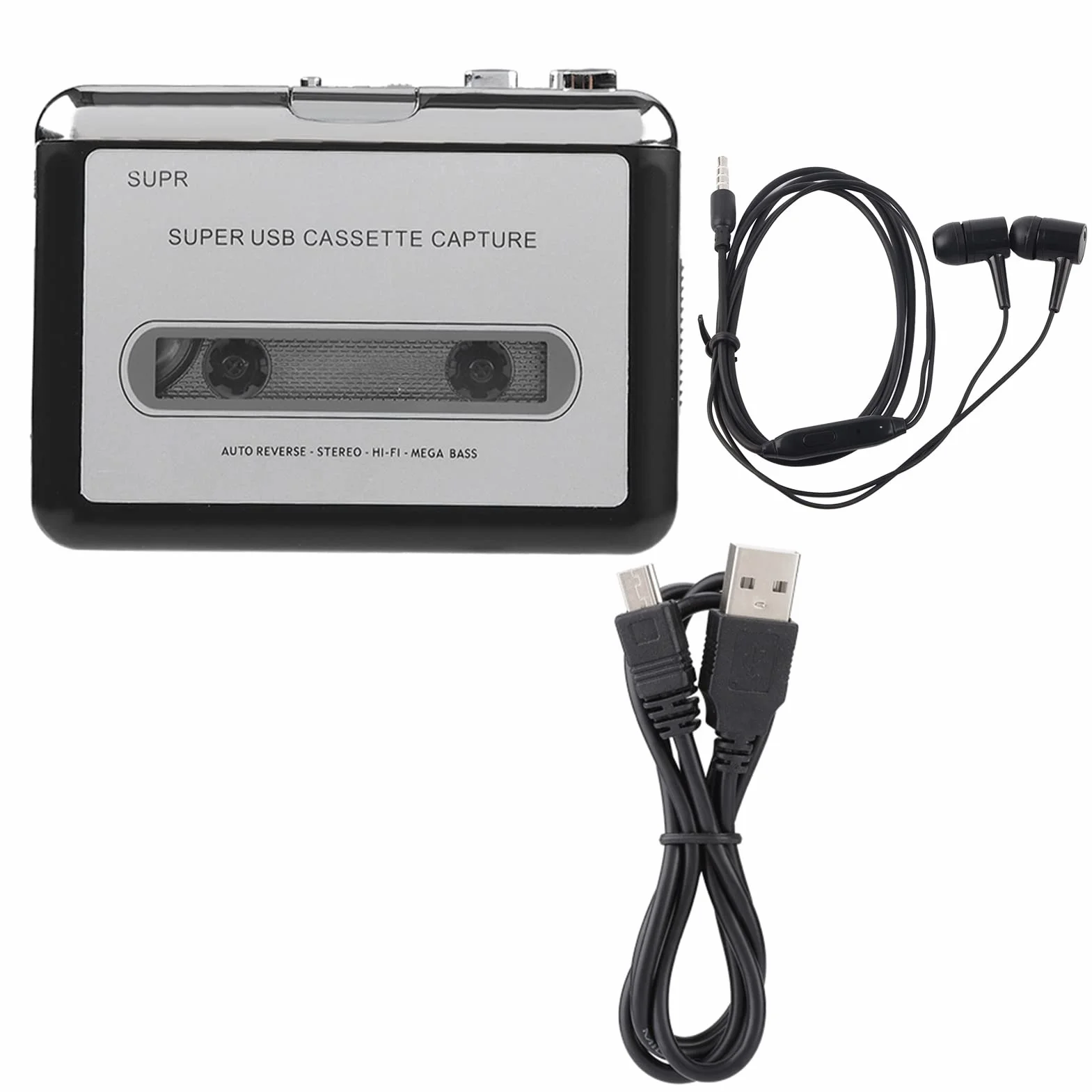 Konwerter Kasety na MP3, Konwerter Muzyki z Magnetofonu, Przenośny Przenośny Odtwarzacz Kasetowy, Konwerter Magnetofonu Kasetowego, Konwerter ze Słuchawkami na, CD