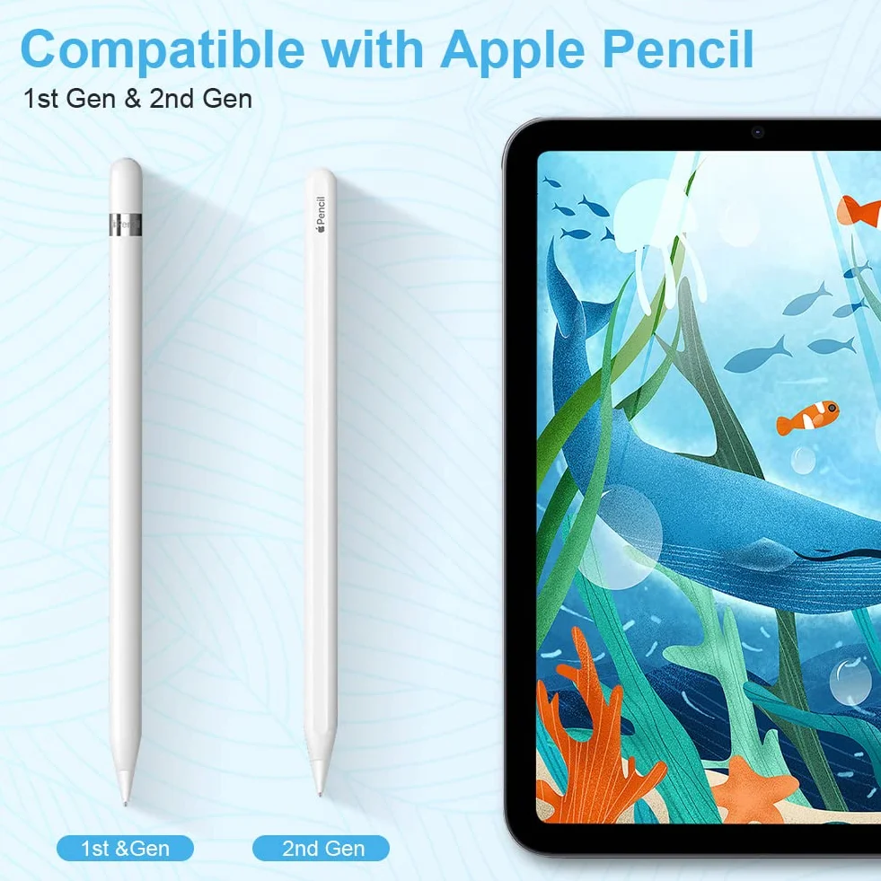 flintronic 4 końcówki kompatybilne z Apple Pencil 2 Gen i 1 szt., wymienne końcówki z metalu