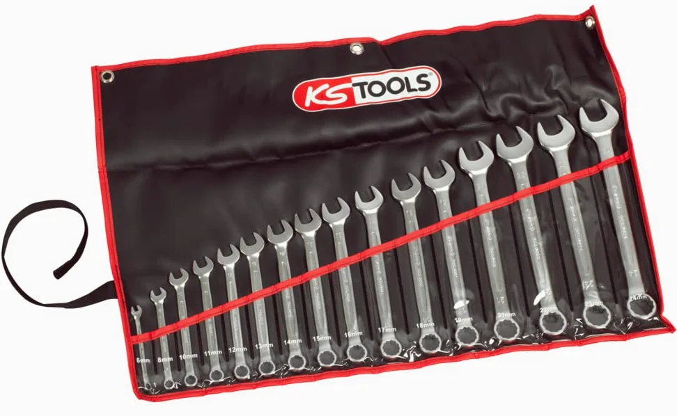 KS Tools 922.0048 - Zestaw 21 kluczy płasko-oczkowych w walizce