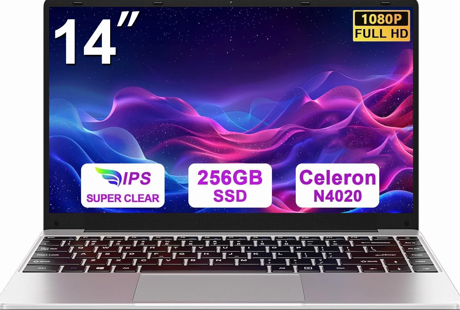 bvate Przenośny komputer 14 cali Win 11 256 GB ROM Celeron N4020 2,4G+5G WiFi 2,8 GHz SSD 1TB 4.2 USB HDMI włoska klawiatura bezprzewodowa mysz