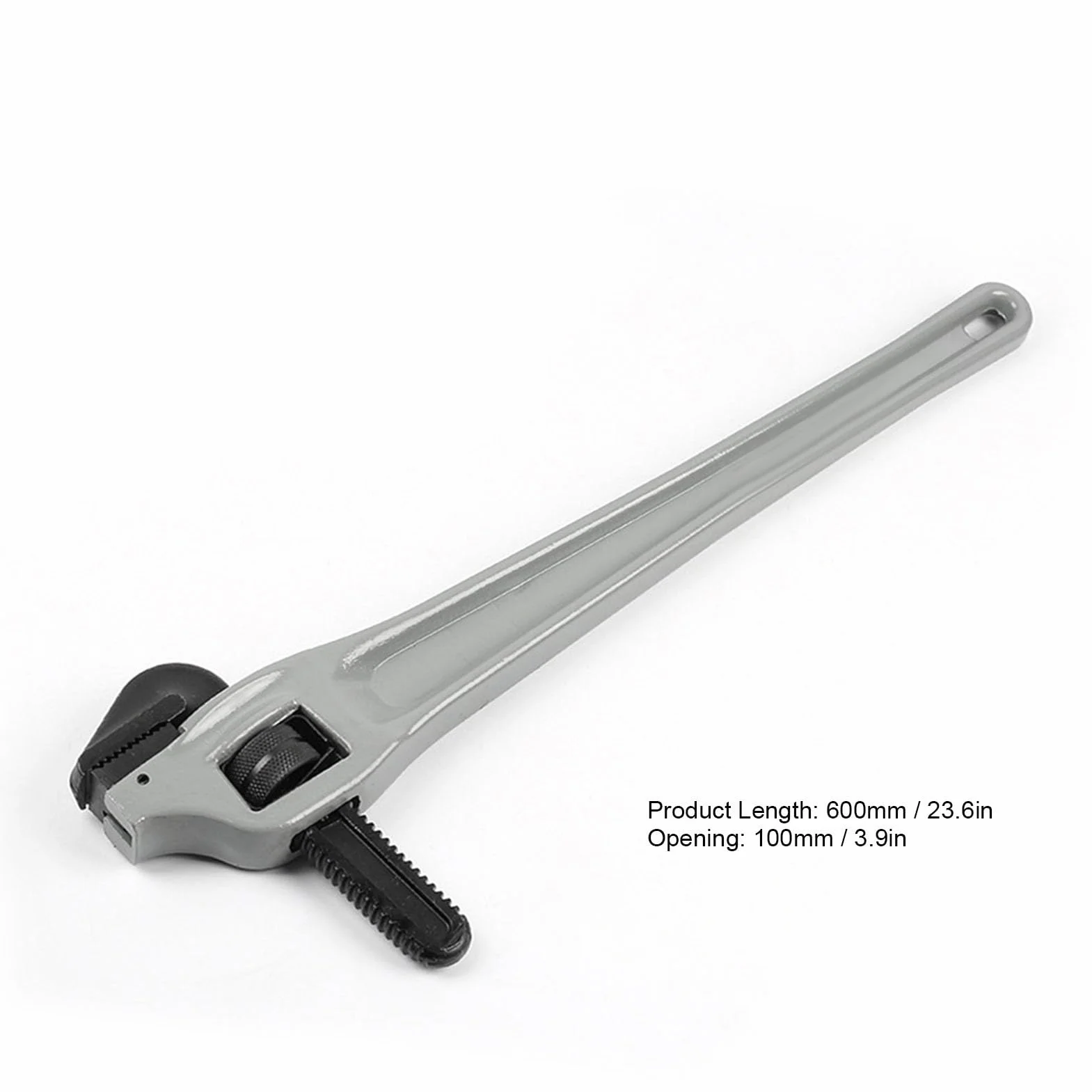Generic Regulowany Klucz do Rur Wytrzymały Stop Aluminium do Profesjonalnego Montażu Instalacji Hydraulicznych i Rur 1 X Klucz (24 cale)