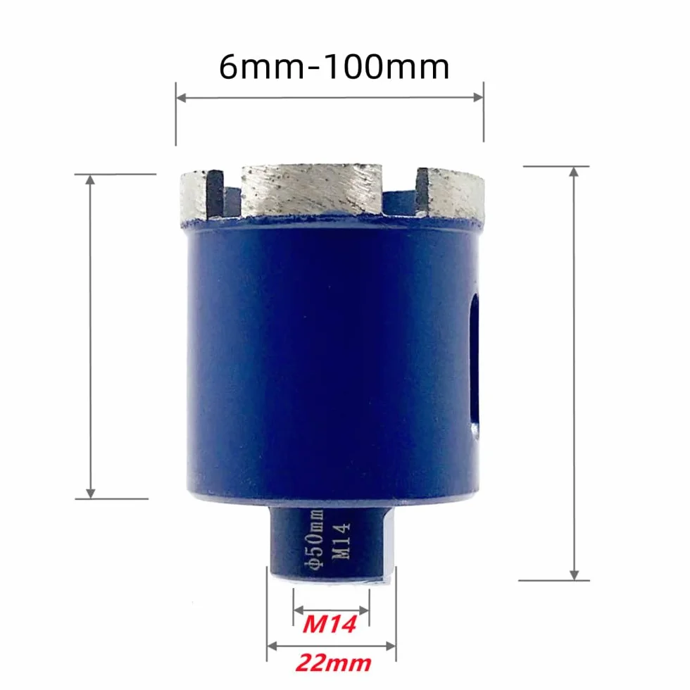 1PC 6-100mm M14 rdzeń do spiekania diamentowy otwornica marmurowy granit cegła płytka ceramiczne wiertła do betonu do elektronarzędzi, 85mm