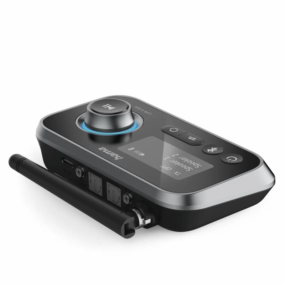 Hama TRANSMITER BLUETOOTH LINK IT Duo 2w1 Adapter Nadajnik i Odbiornik Bluetooth Zasięg 10m Jack 3,5mm USB-C Czarny