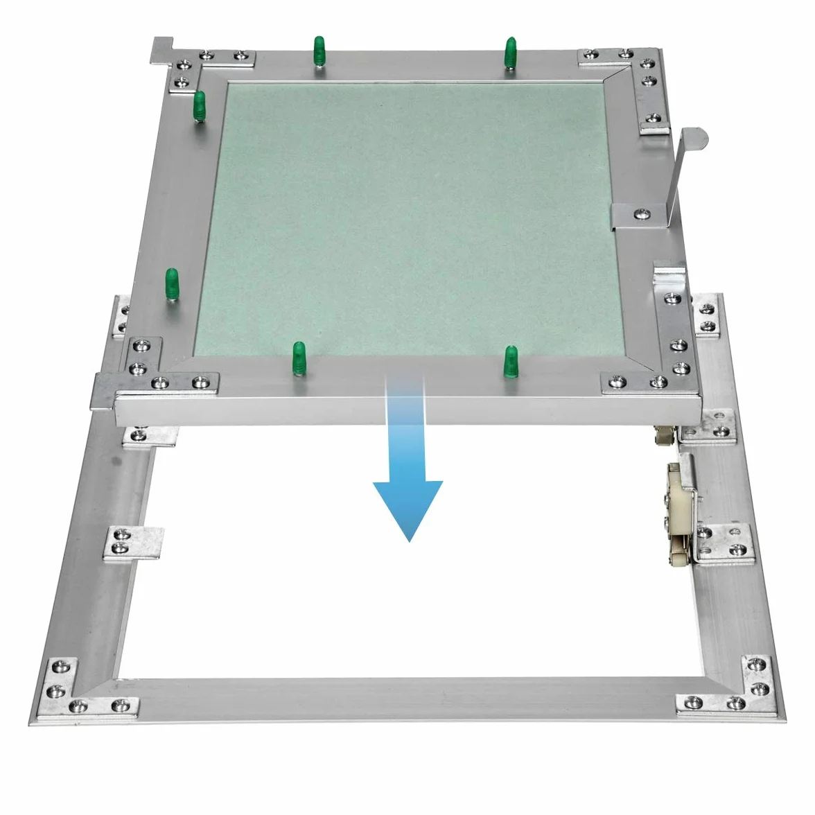 ECD Germany Panel dostepowy Drzwi dostepowe Wklad GK 250x300mm plyta gipsowo-kartonowa 12,5mm rama aluminiowa Dostep Drzwi konserwacyjne Klapa do czyszczenia Otwór konserwacyjny