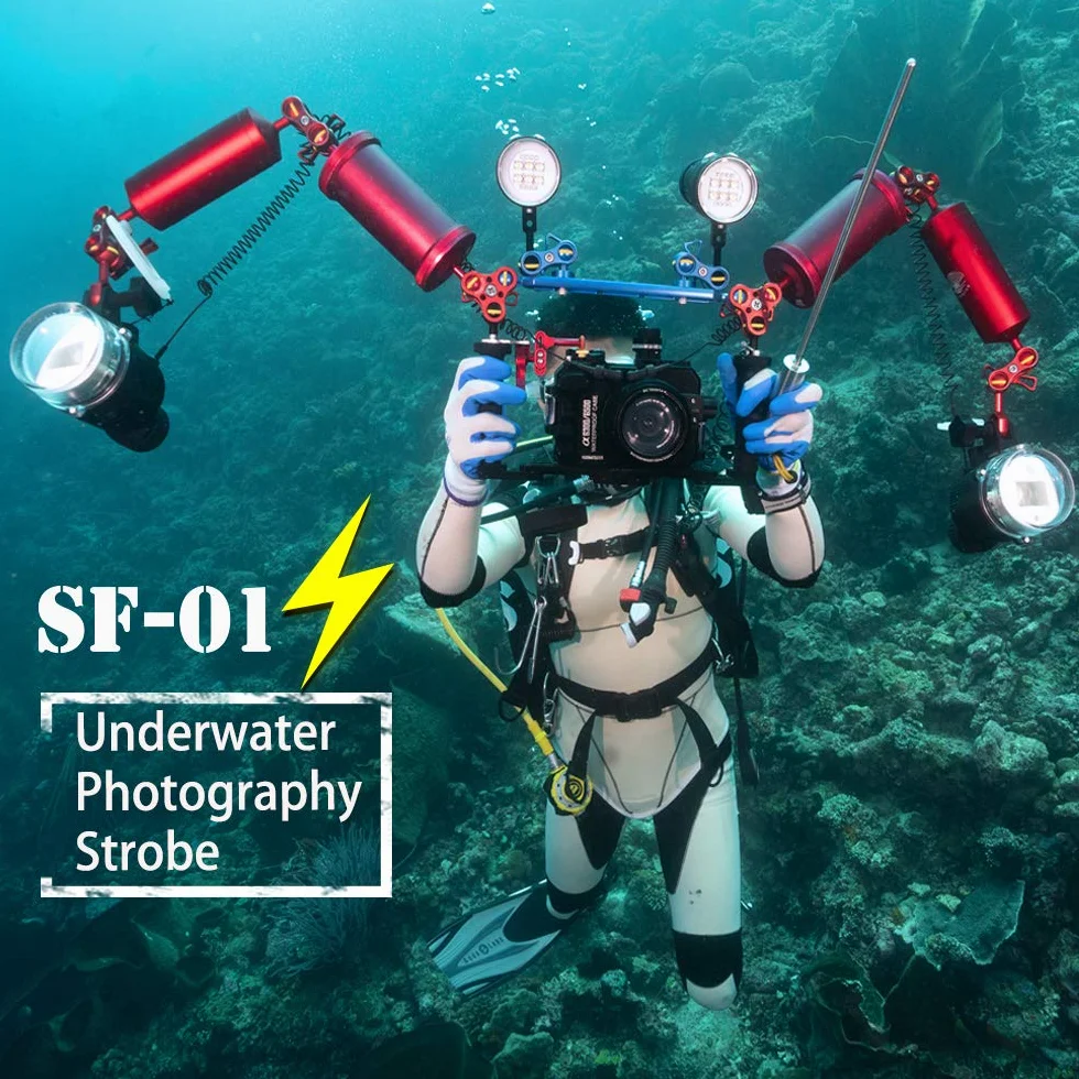 Sea frogs SF-01 wodoszczelny Flash Strobe 32GN do Sony Canon Fujifilm Nikon kamera podwodna Housings Diving Case