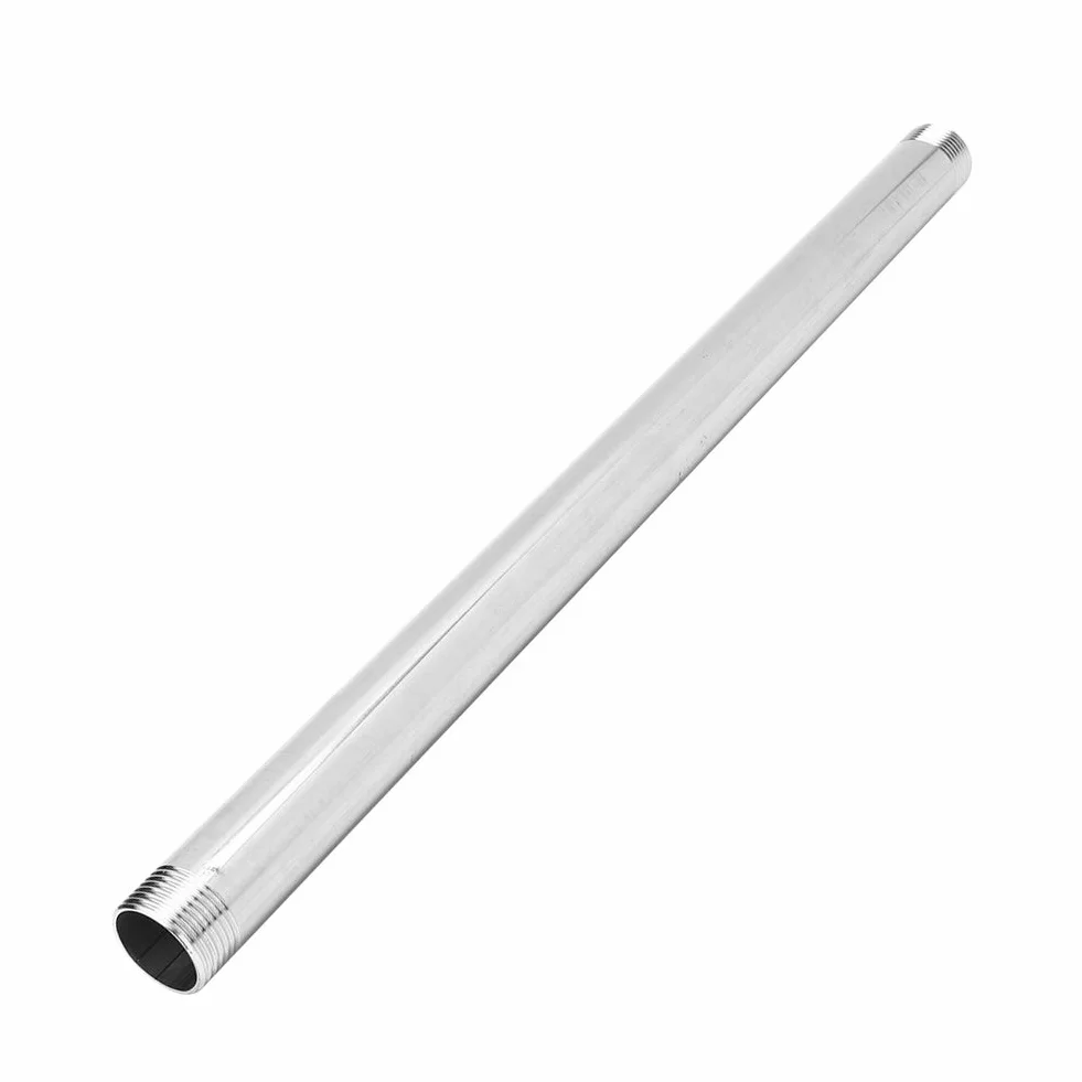 Wakects Rura Gwintowana ze Stali Nierdzewnej, Adapter Złączki z Gwintem Zewnętrznym 50 Cm G1 2 G3 4 G1, Odporne na korozję Szczelne Uszczelnienie Łatwy montaż, do Przedłużenia Rury Gazowej i Wodnej