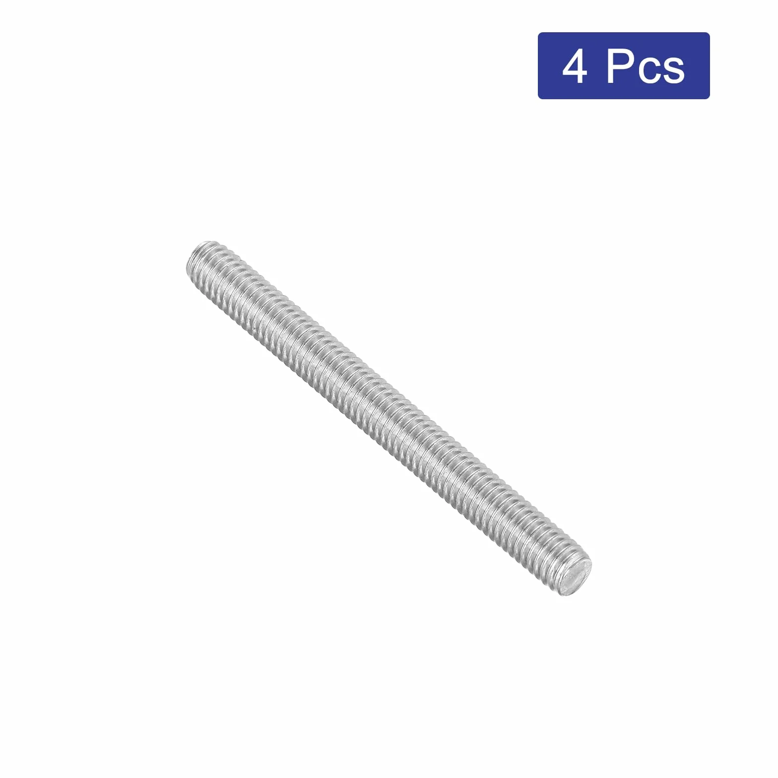 QUARKZMAN 4 szt. Pręt z pełnym gwintem, M6 x 60 mm stal nierdzewna 304 Sztyki Pręt z gwintem prawym M6-1 drut kromowy do montażu mebli maszyn