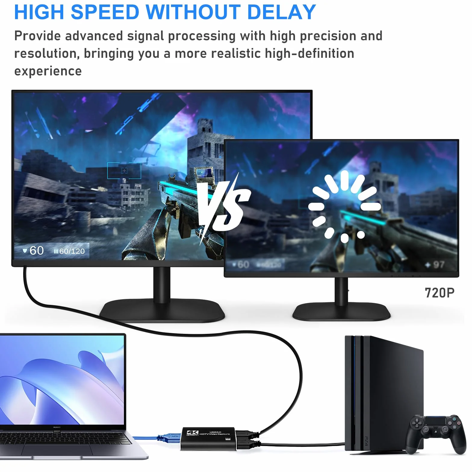 Karta przechwytywania 4K HDMI USB 3.0 z Loop-Out 1080P 60FPS do PS5 Xbox Switch OBS