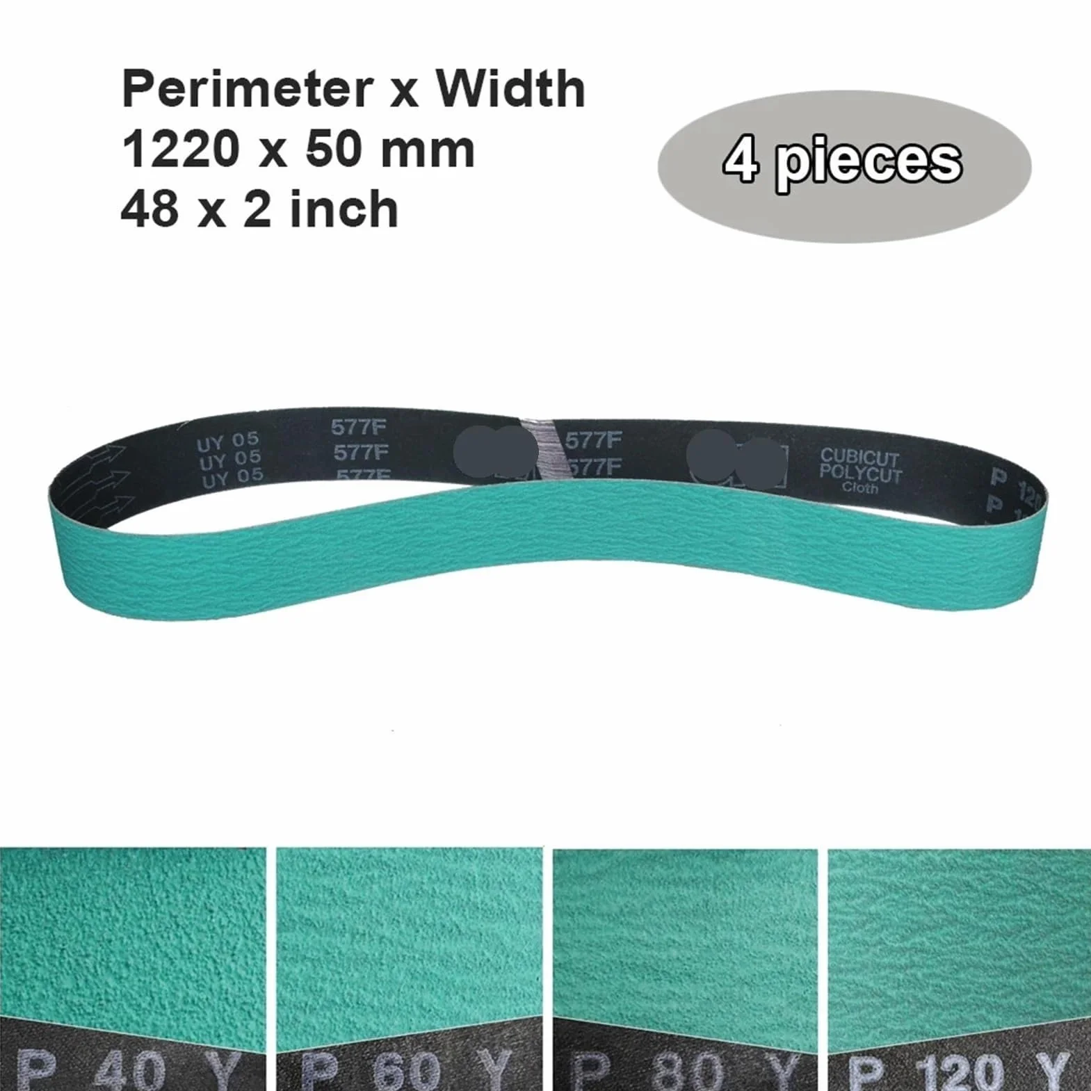 1 szt. taśm ściernych 1220x50 mm - 48-calowy pas ścierny AO z cyrkonii do drewna, metalu i innych materiałów(1220x100mmxP60)