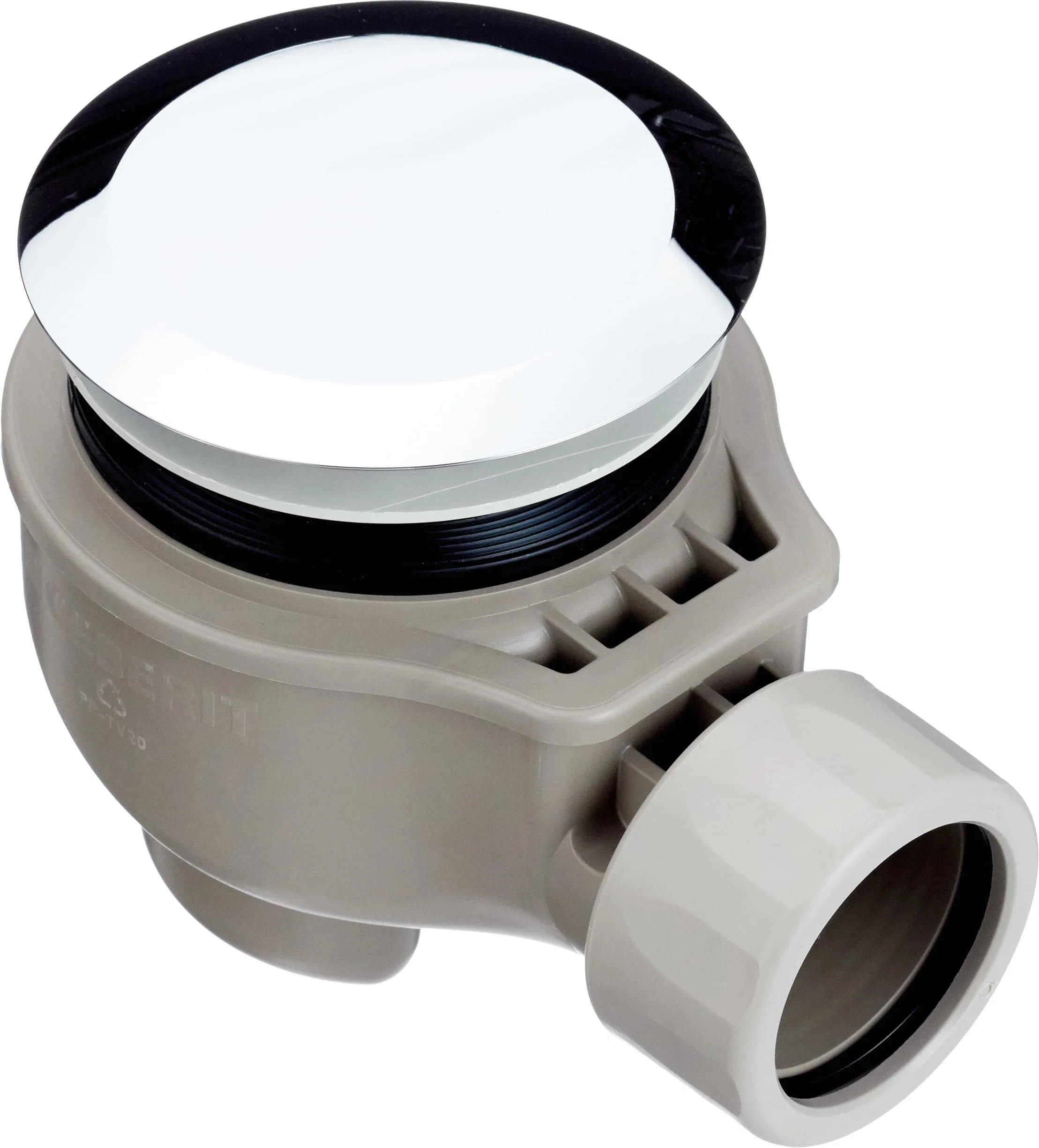 Geberit D62 syfon do brodzika prysznicowego, z pokrywą odpływową: średnia 40 mm, chromowany błyszczący, 150.689.21.1