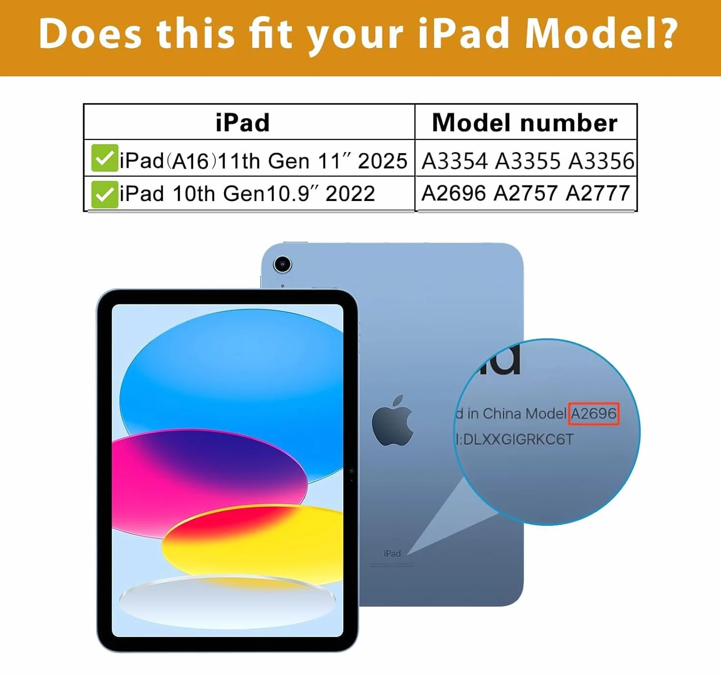 Etui na klawiaturę Bluetooth do iPad 10. generacji i iPad (A16) 11. generacji, magnetyczna podstawka
