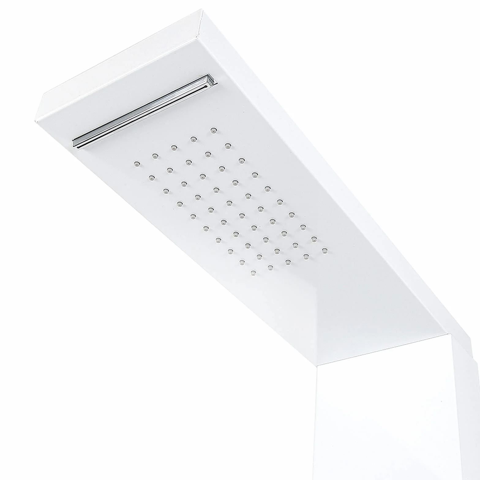 Kolumna prysznicowa, panel prysznicowy ze stali nierdzewnej 4 tryby systemowe, panel prysznicowy 4 w 1, montaż ścienny wieża prysznicowa z opryskiwaczem kranu wodnego Hotel (15 x 47 x 130cm, biały)