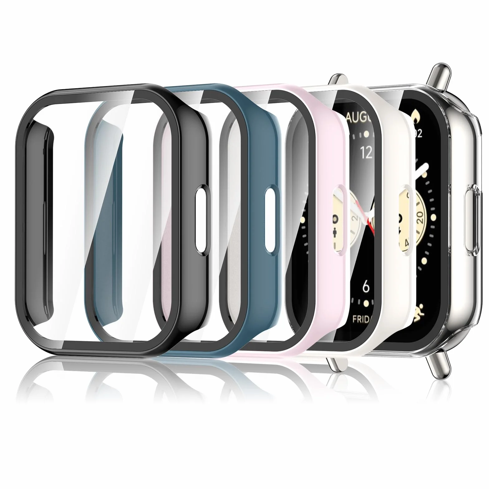 Etui Xiaomi Redmi Watch 5 Lite z hartowanym szkłem ochronnym, twarde tworzywo sztuczne