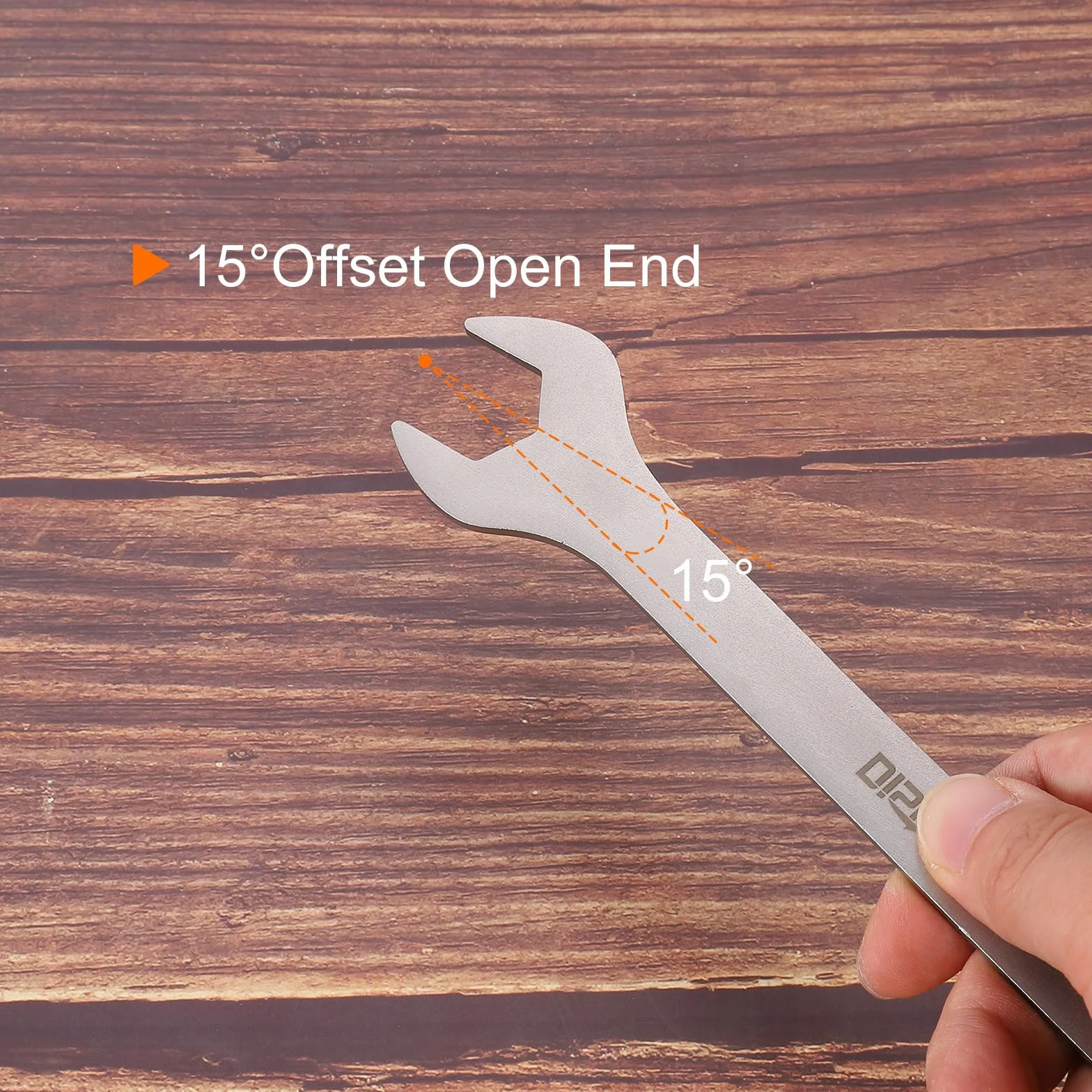 QUARKZMAN 2 sztuki cienkich kluczy kombinowanych metrycznych 21 mm Torx-EndBox 15 stopni offset otwarty koniec stal nierdzewna, odcień srebrny