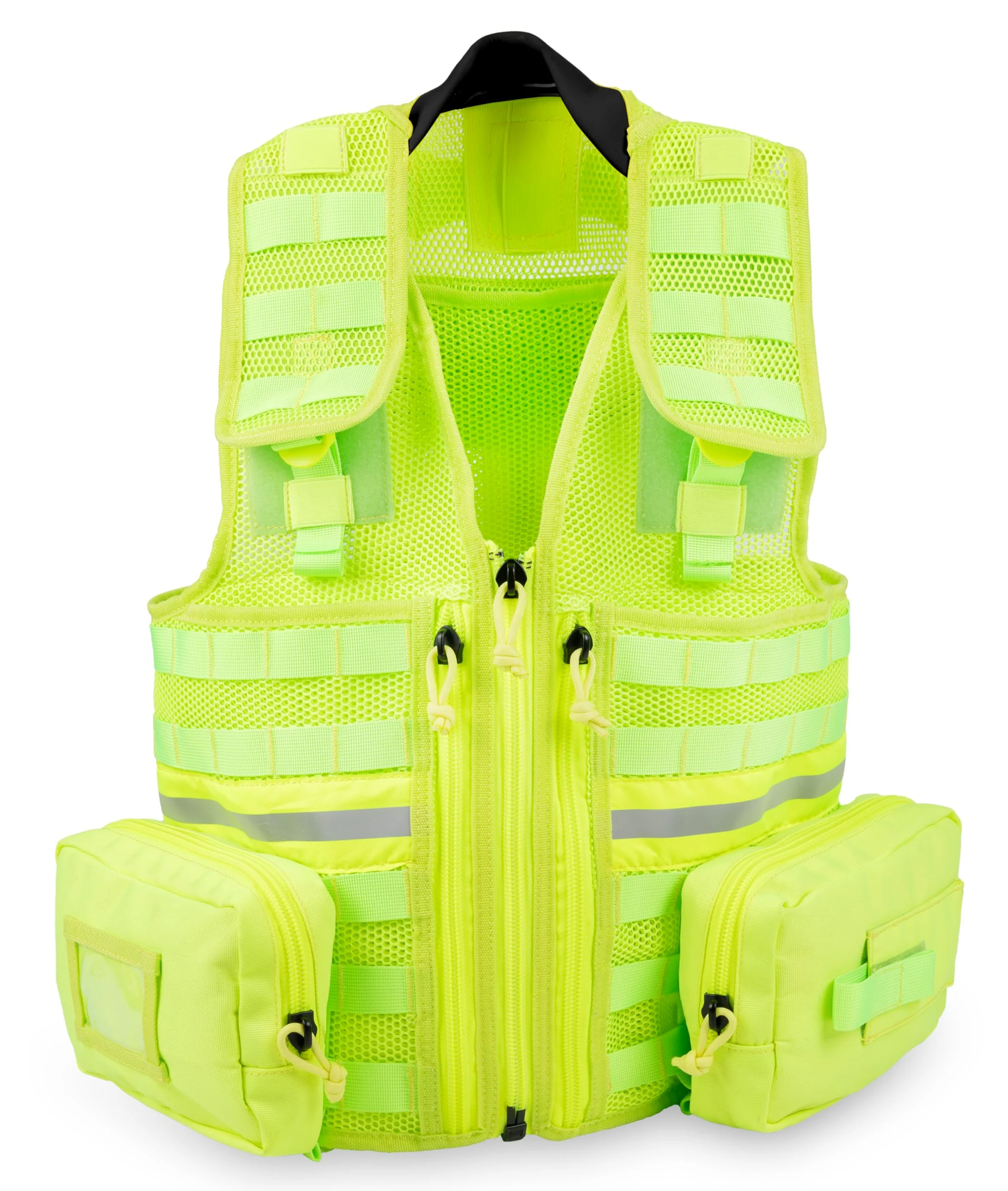 ELITE BAGS - E-VEST kamizelka ochronna | S-M jasnożółta | wielofunkcyjna | elastyczna