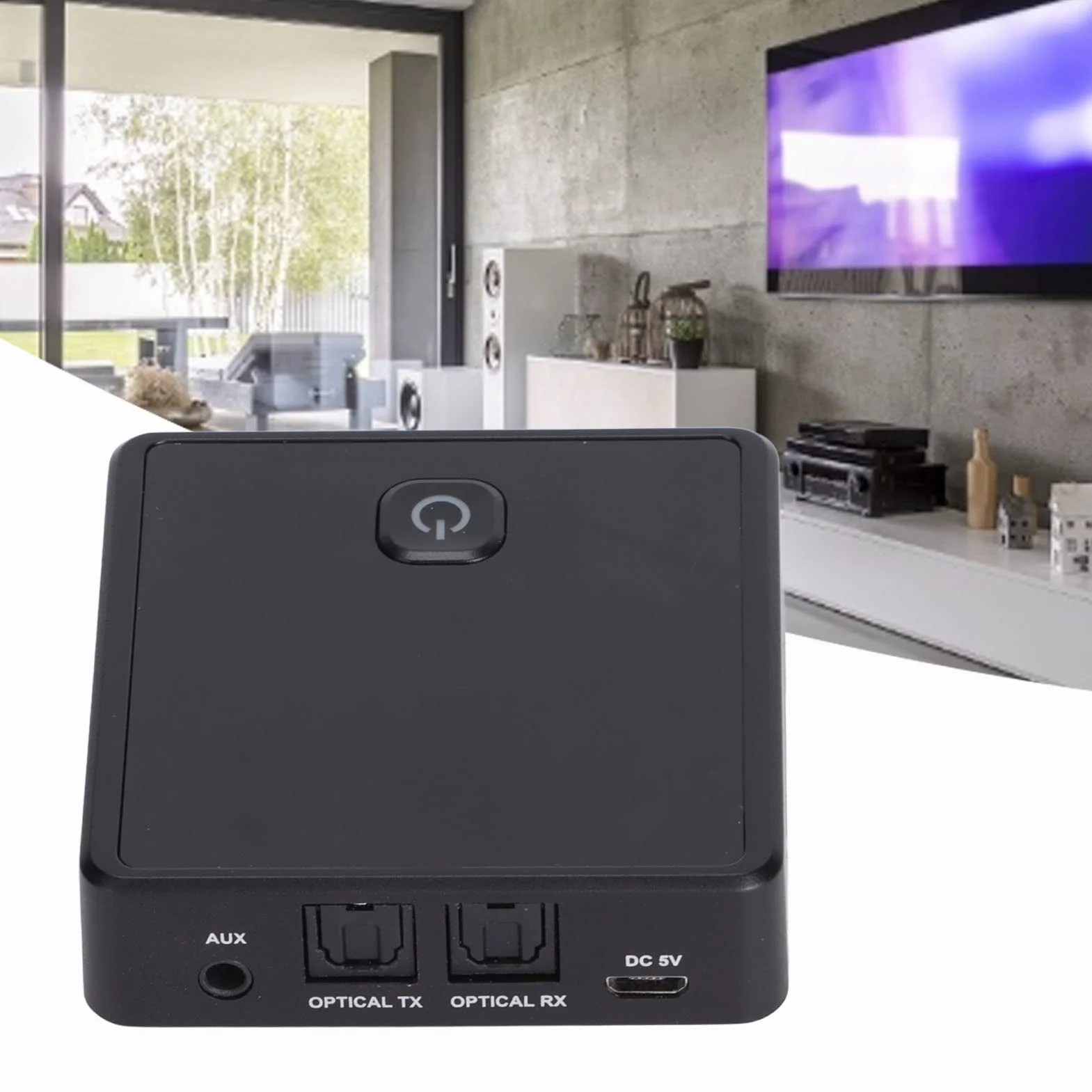 Bluetooth 5.0 Odbiornik Nadajnik Audio ZF380, Niskie Opóźnienie, 3,5mm Optyczny AUX SPDIF