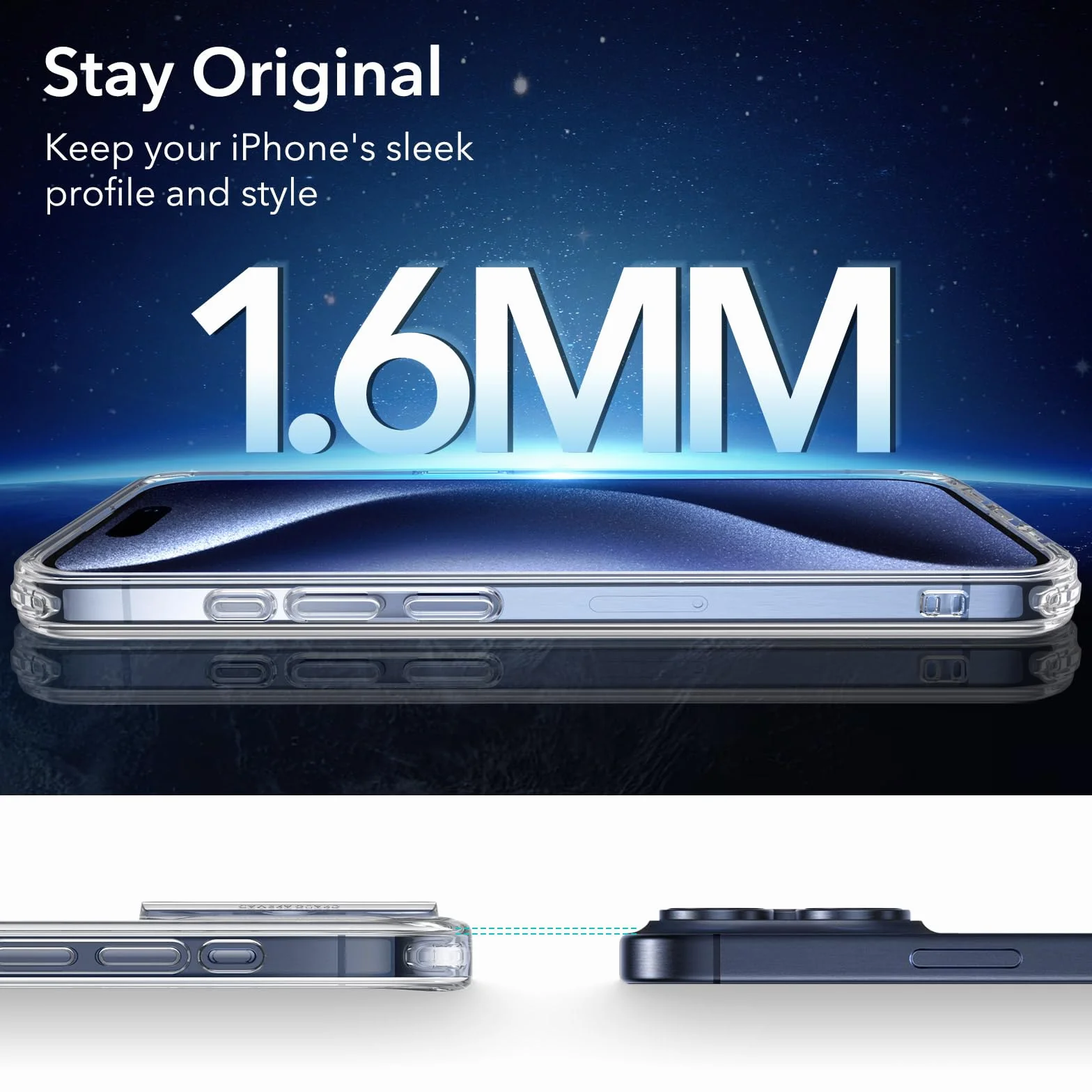 ESR Etui do iPhone 15 Pro MagSafe przezroczyste ochrona wojskowa