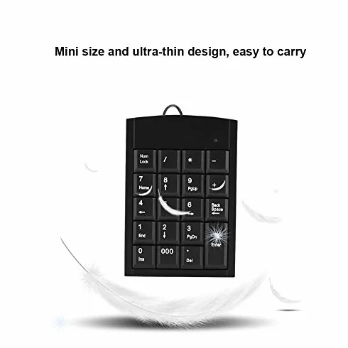 Yosoo Health Gear Klawiatura numeryczna USB 19 klawiszy przenośna mini do laptopa PC