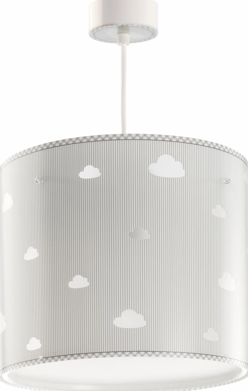 Dziecięca lampa sufitowa wisząca Dalber Sweet Dreams Clouds Szara