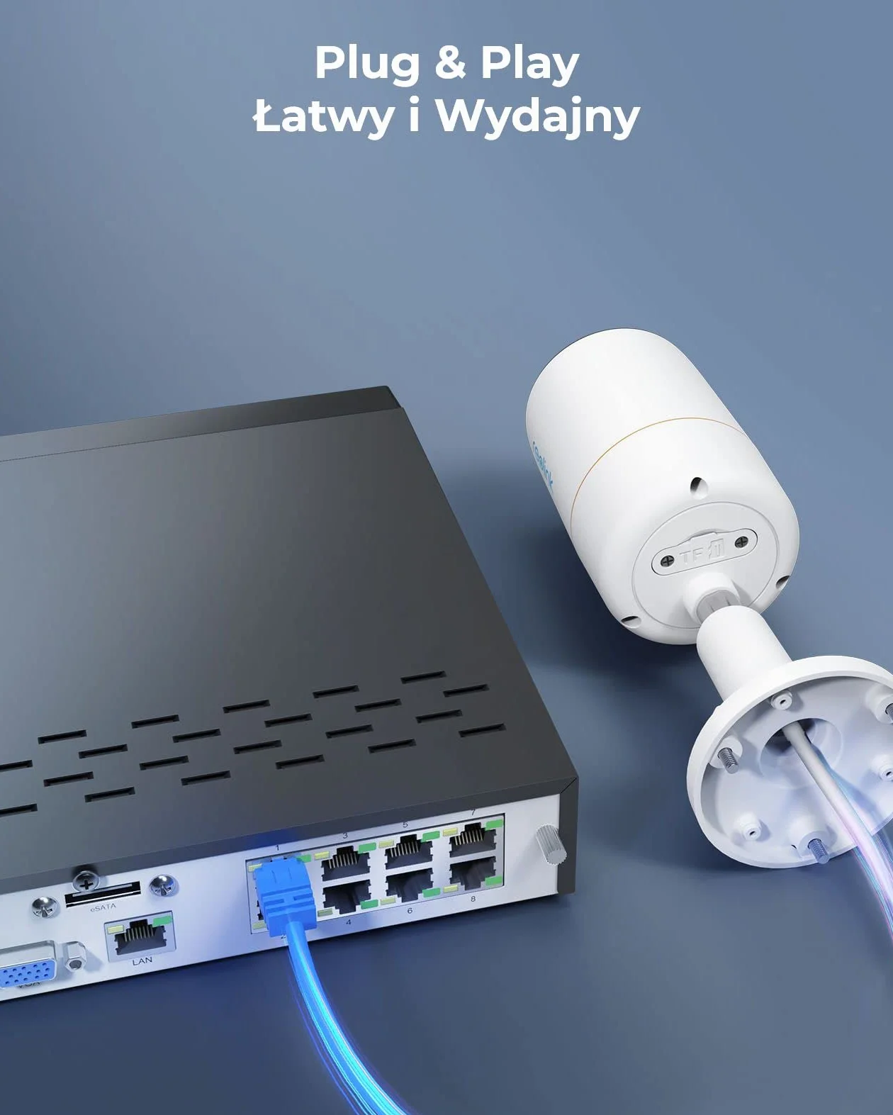 Reolink 12MP System kamer CCTV PoE, 4szt 12MP H.265 Kamery zewnętrzne kuloodporne, detekcja osób/pojazdów, 2-kierunkowa komunikacja, oświetlenie, 8CH NVR z 2TB HDD, nagrywanie 24/7, RLK8-1200B4-A