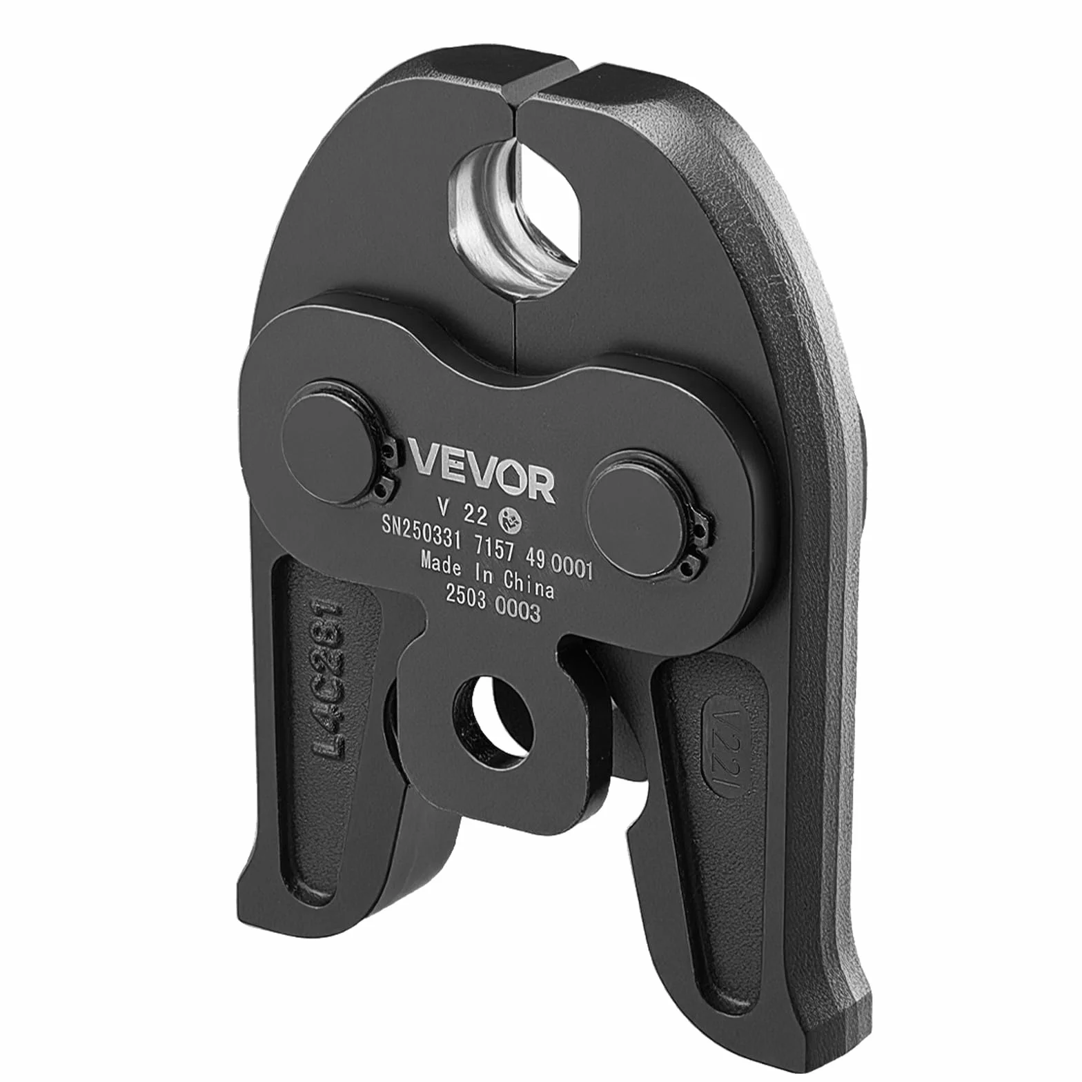 VEVOR Szczęki dociskowe V22, 22 mm szczęki do rur ze stali nierdzewnej w kształcie litery V Sprzęt do zaciskania ze stali betonowej kompatybilny ze standardowymi narzędziami dociskowymi