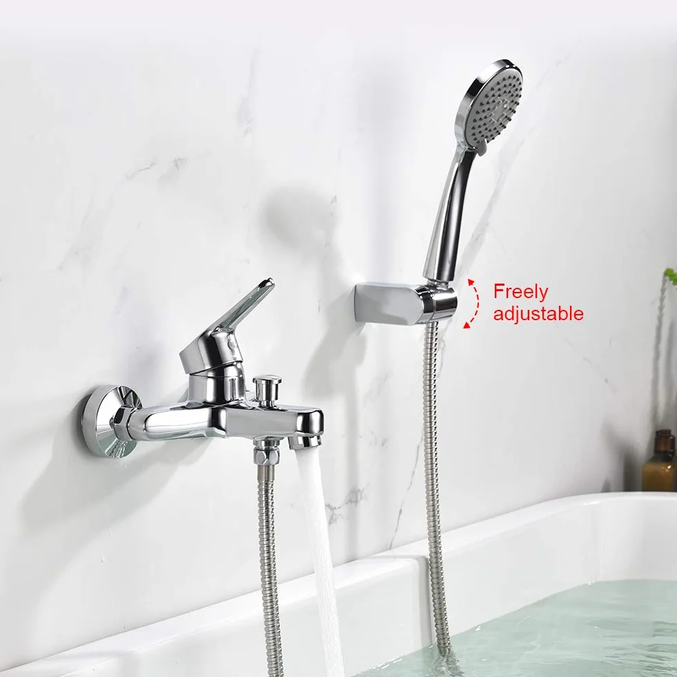 Ibergrif Rome - Stuknij do wanny, łazienkę-prysznic Mixer Pojedyncze do montażu ściennego, Chrome