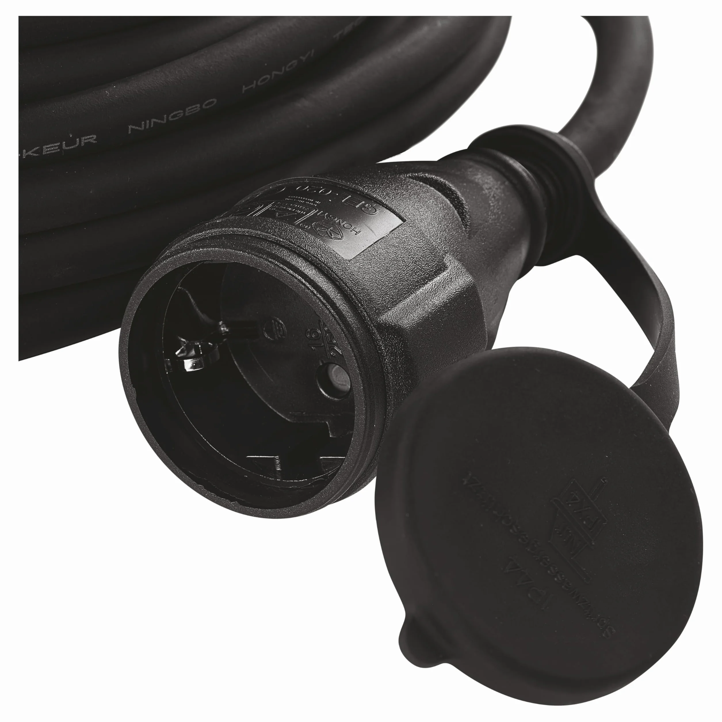 EMOS Przedłużacz IP44 20 m 1 gniazdko Schuko 230 V 16 A 3680 W H07RN-F3G 1,5 mm2 czarny