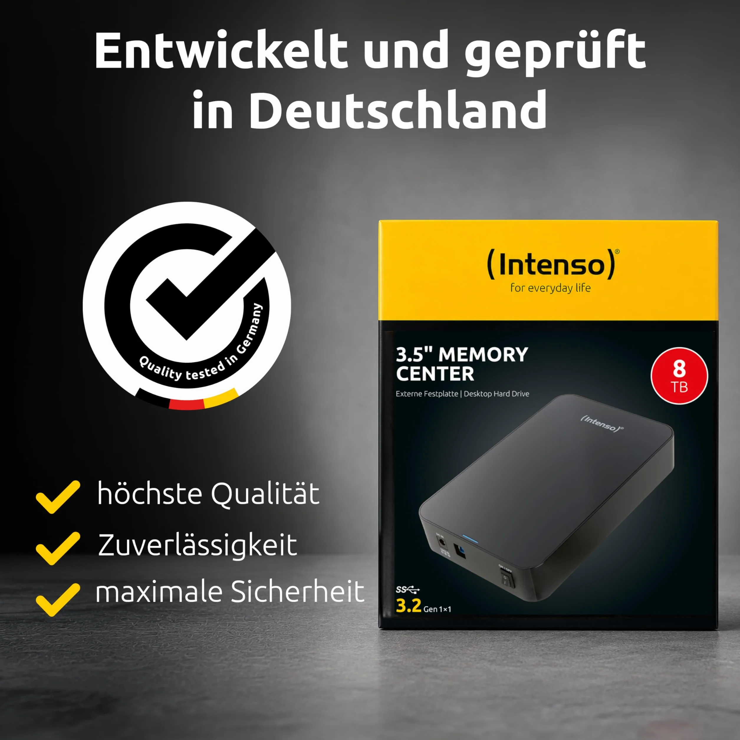 Intenso Zewnętrzny Dysk Twardy 8TB Czarny