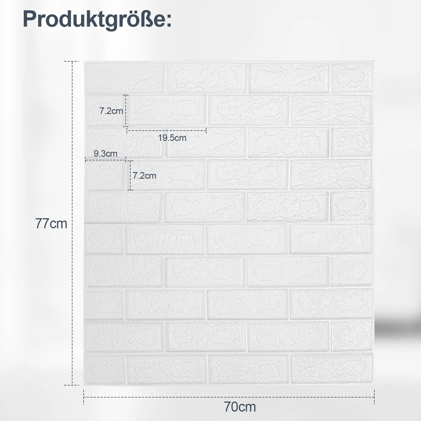 Ikodm 40 sztuk samoprzylepnych paneli ściennych, 77 x 70 cm, cegła, wygląd kamienia 3D, mur, wodoodporna, pianka do sypialni, salonu, na balkon, do kuchni