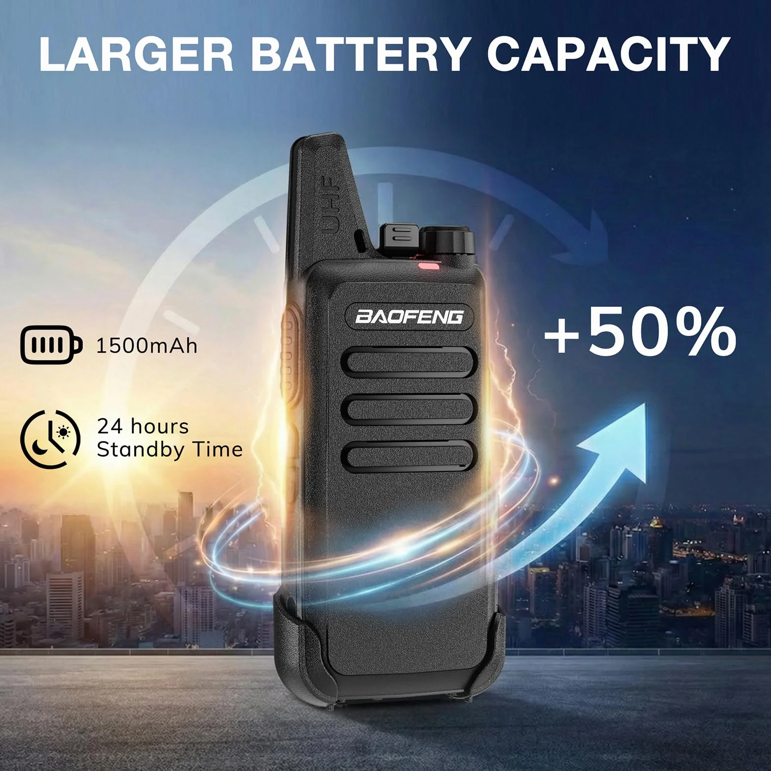 Baofeng T22 Walkie Talkie PMR446 16 kanałów zasięg 3 km zestaw 4 sztuki