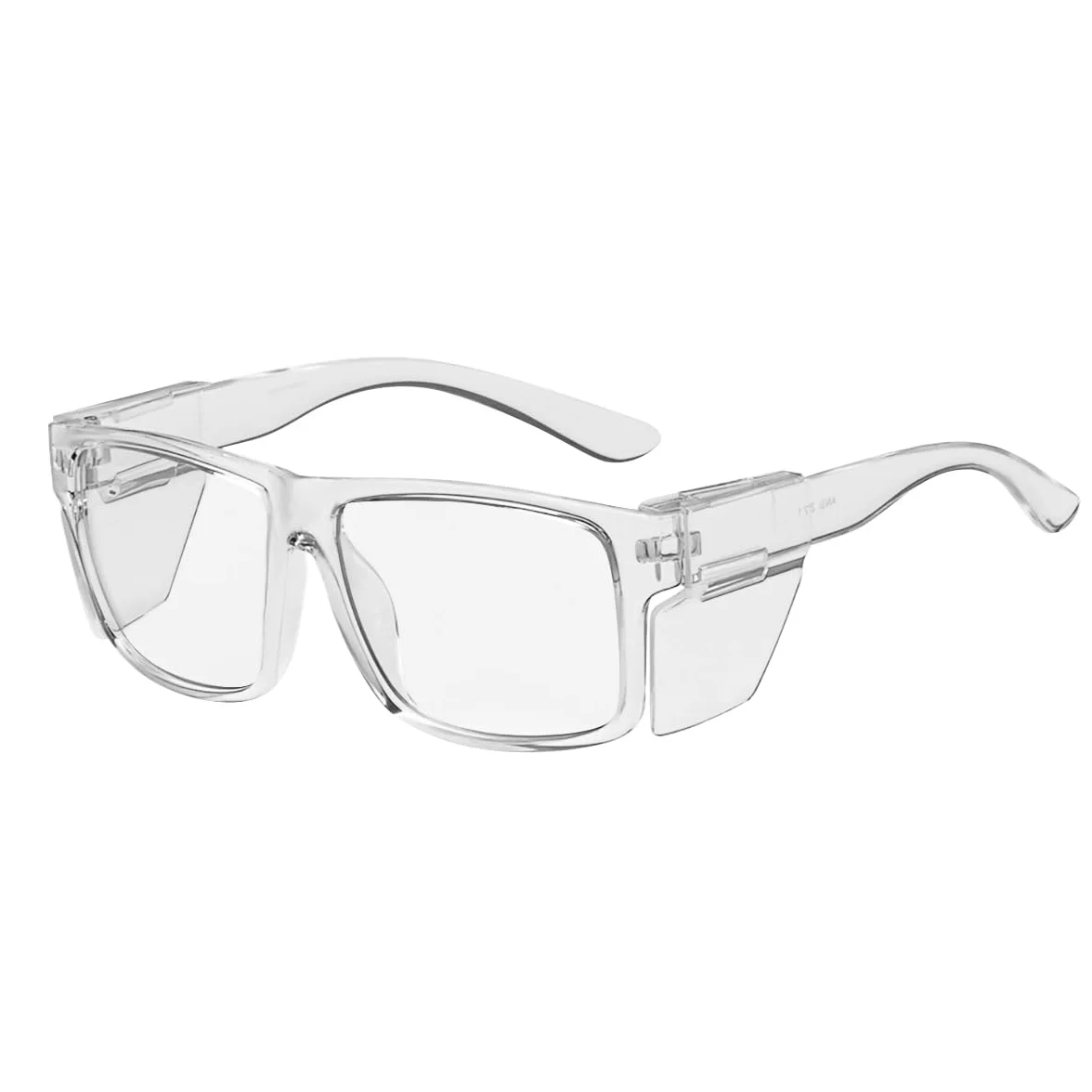 UV400 fotochromowe okulary ochronne ze zdejmowanymi osłonami bocznymi, blokujące niebieskie światło