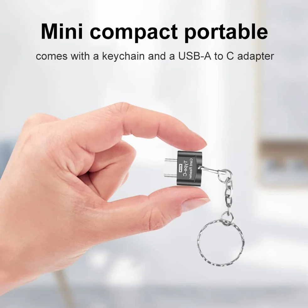 Czytnik kart micro SD USB C TF z adapterem USB C na USB kompatybilny z MacBookiem laptopami Android