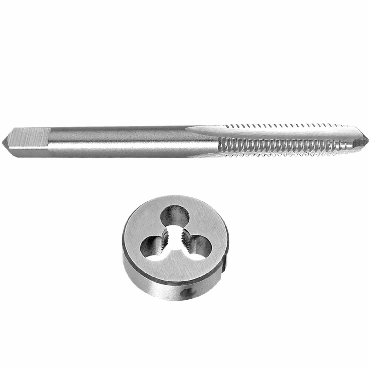Zestaw gwintowników i narzynek 1/4"-24UNC, gwintowniki maszynowe 1/4x24 HSS i narzynki okrągłe