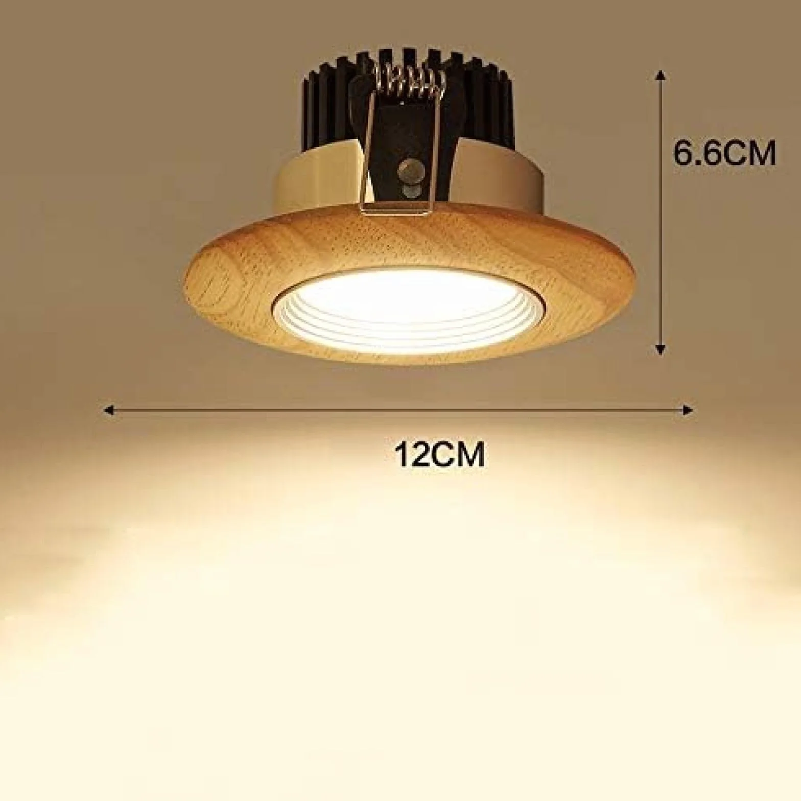 Oprawy sufitowe LED z litego drewna 7W do wbudowania Kreatywne oprawy sufitowe Okrągłe/Anyż gwiaździsty Ultra jasne oświetlenie panelowe Oświetlenie wewnętrzne Dekoracyjne reflektory wejści