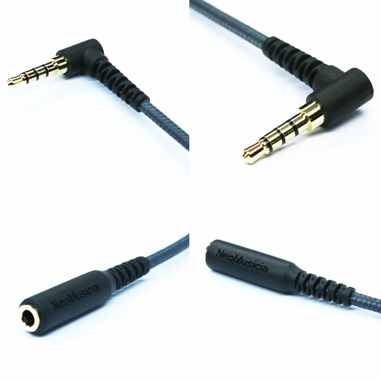 50 cm (1,5 ft) Prosty kabel z 4-pinowym 3,5 mm 1/8 cala złączem na 4-pinowe 3,5 mm 1/8 cala gniazdo stereo audio - przedłużacz do słuchawek - adapter - linka - plecionka bez plątaniny
