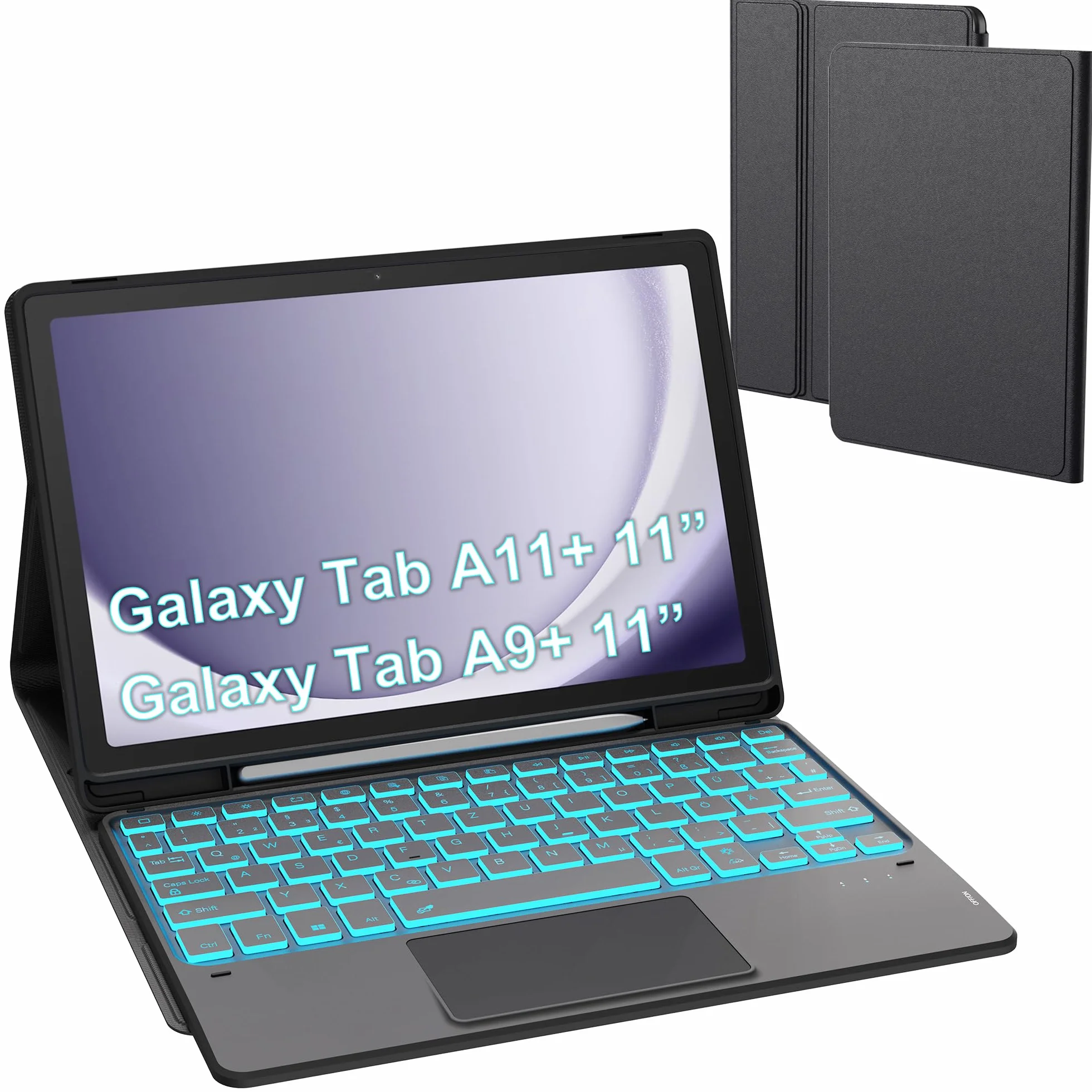 Etui do Samsung Galaxy Tab A9+ z klawiaturą QWERTZ podświetlana 11 cali