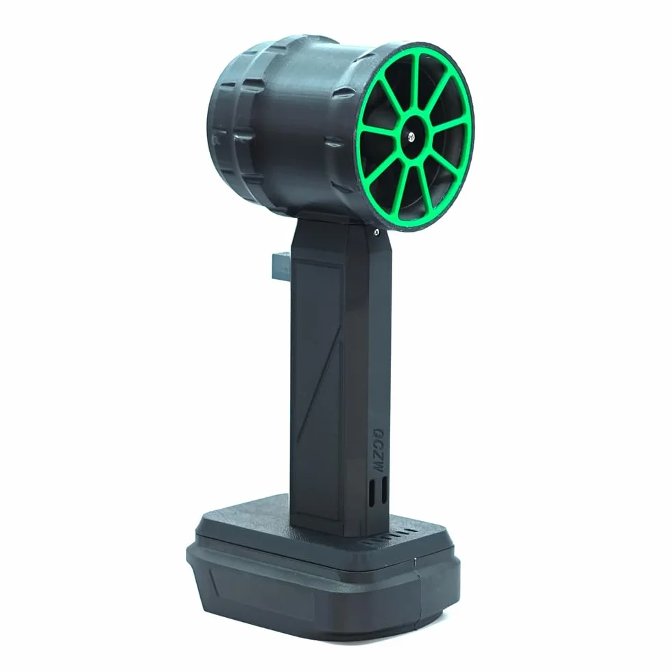 HUIOP Przenośny turbosprężarka 50 mm, silnik bezszczotkowy, wentylator strumieniowy, 800-1000 g, myjnia samochodowa, dmuchawa do kurzu o dużej mocy, narzędzie do czyszczenia klawiatury, kompakt