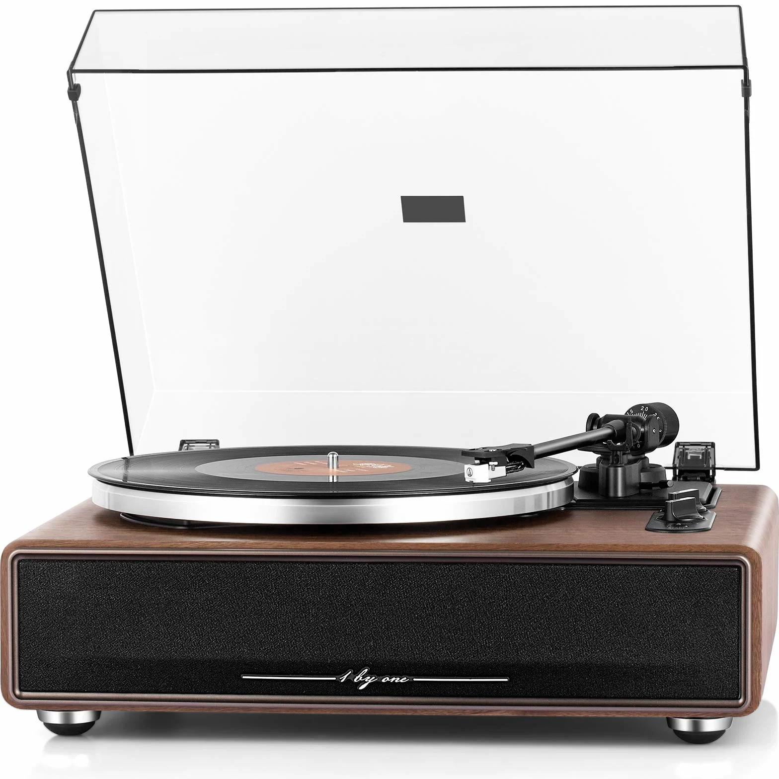 Gramofon ONE z wbudowanymi głośnikami Bluetooth 33/45 obr./min napęd pasowy MM Record Player