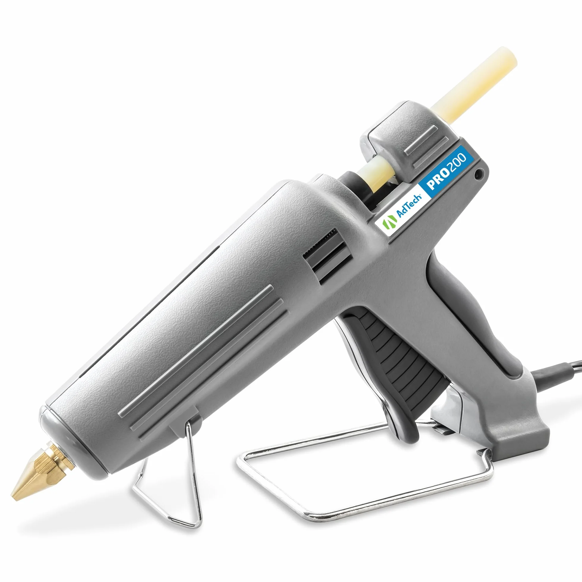 AdTech Pistolet do klejenia na gorąco o dużej mocy przemysłowej – profesjonalny pistolet do klejenia na gorąco do stolarstwa, napraw i przebudowy, szary, 200 W - 189