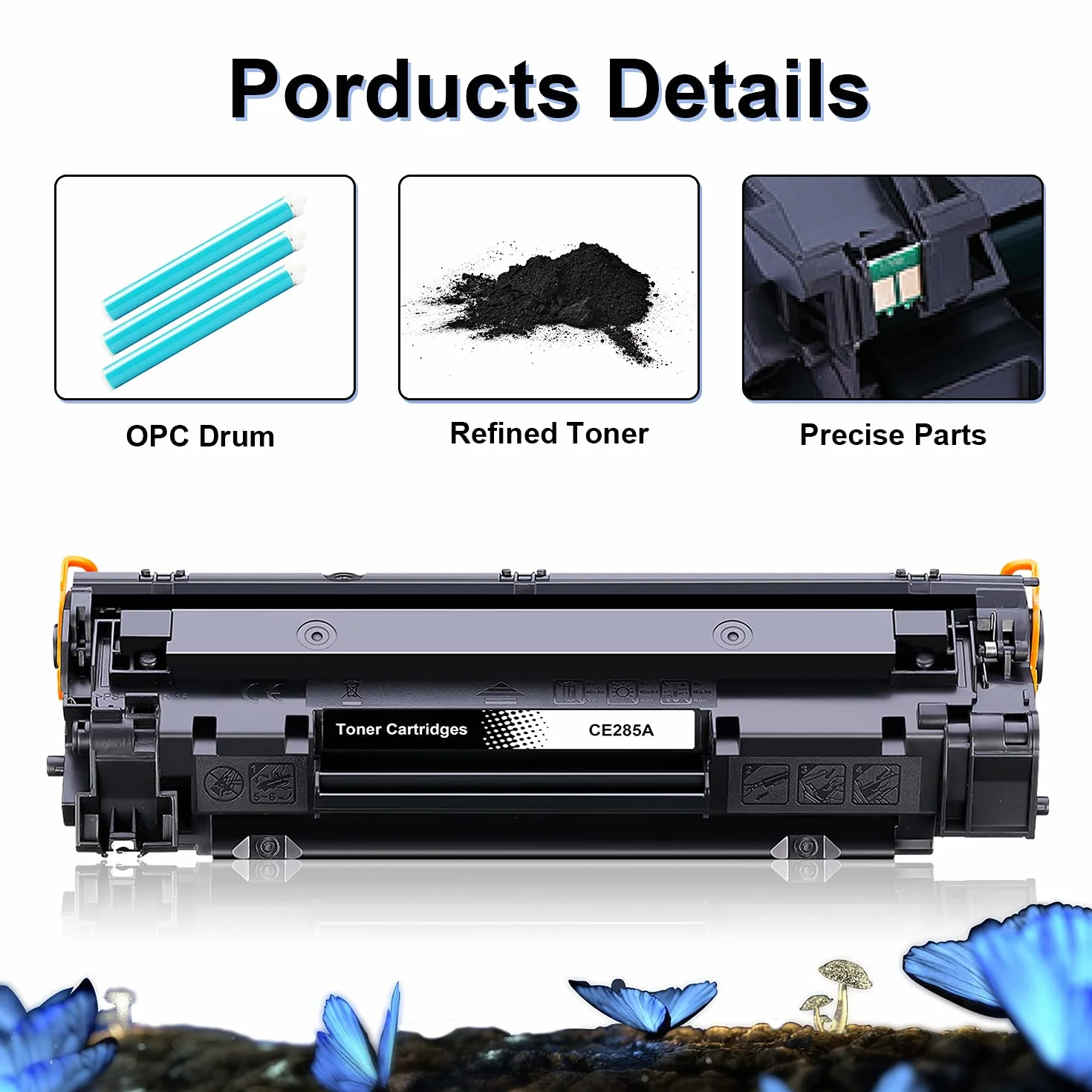 LOSMANN 1 x czarny toner kompatybilny z HP 85A CE285A do drukarek Laserjet Pro P1005, P1006, P1102W, P1102, M1132MFP, M1217NFW, M121NF, M1213NF, M1132, P1100, M1136, M12136. 0 12 M1. 130 M1134