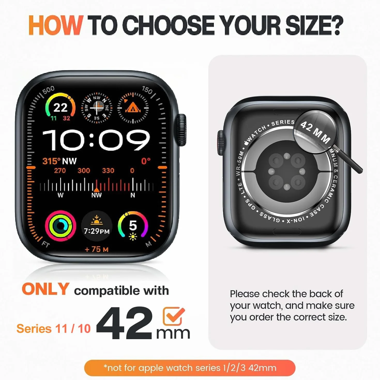 ivoler 3-częściowy przezroczysty silikonowy pokrowiec do Apple Watch 42 mm (seria 11/10) – pełne pokrycie ekranu, miękki TPU, folia ochronna na ekran