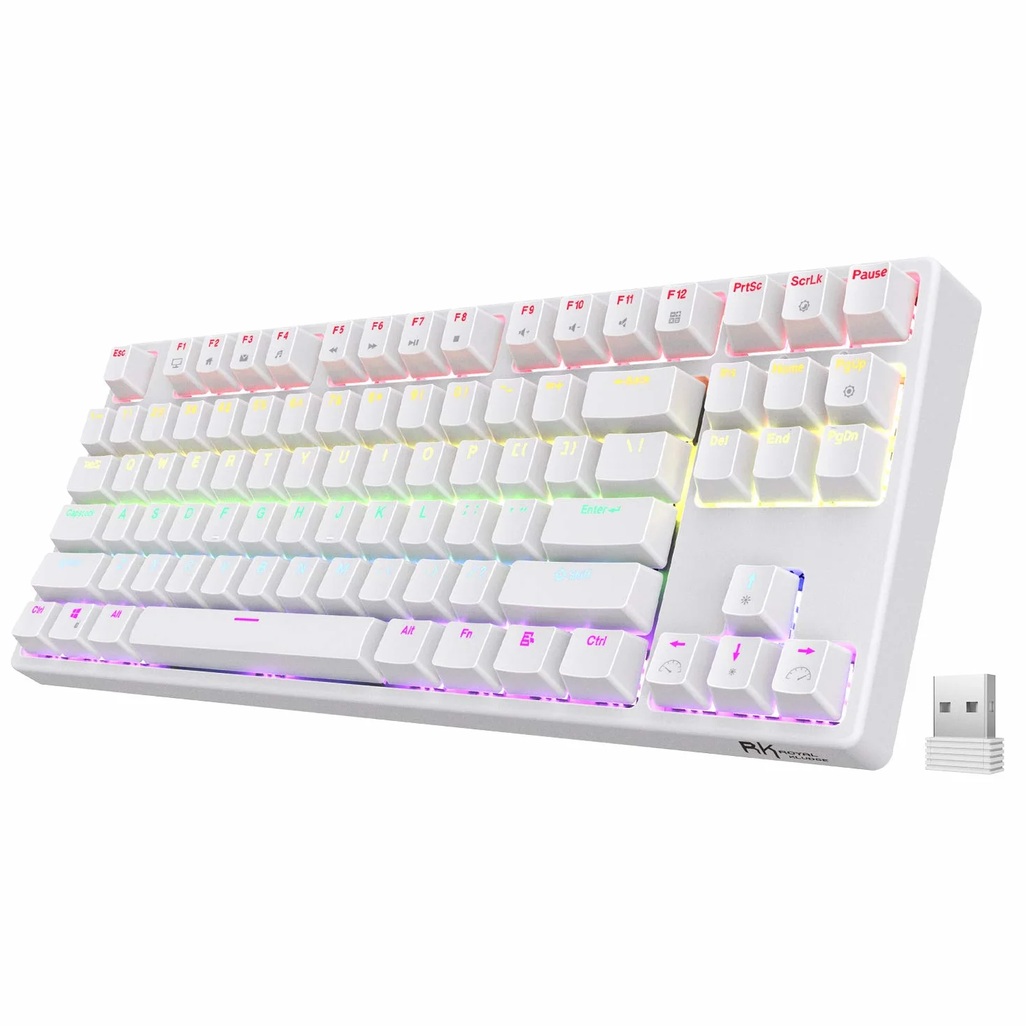 RK ROYAL KLUDGE Sink87G RGB Wireless TKL mechaniczna klawiatura do gier, 87 klawiszy, brązowe przełączniki
