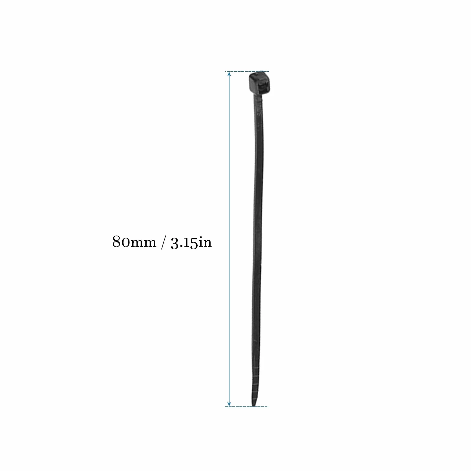 QUARKZMAN 300 sztuk opasek kablowych z zamkiem błyskawicznym, 80 mm x 1,8 mm, odporne na rozciąganie, do domu, biura, ogrodu, garażu, [czarne, tworzywo sztuczne]