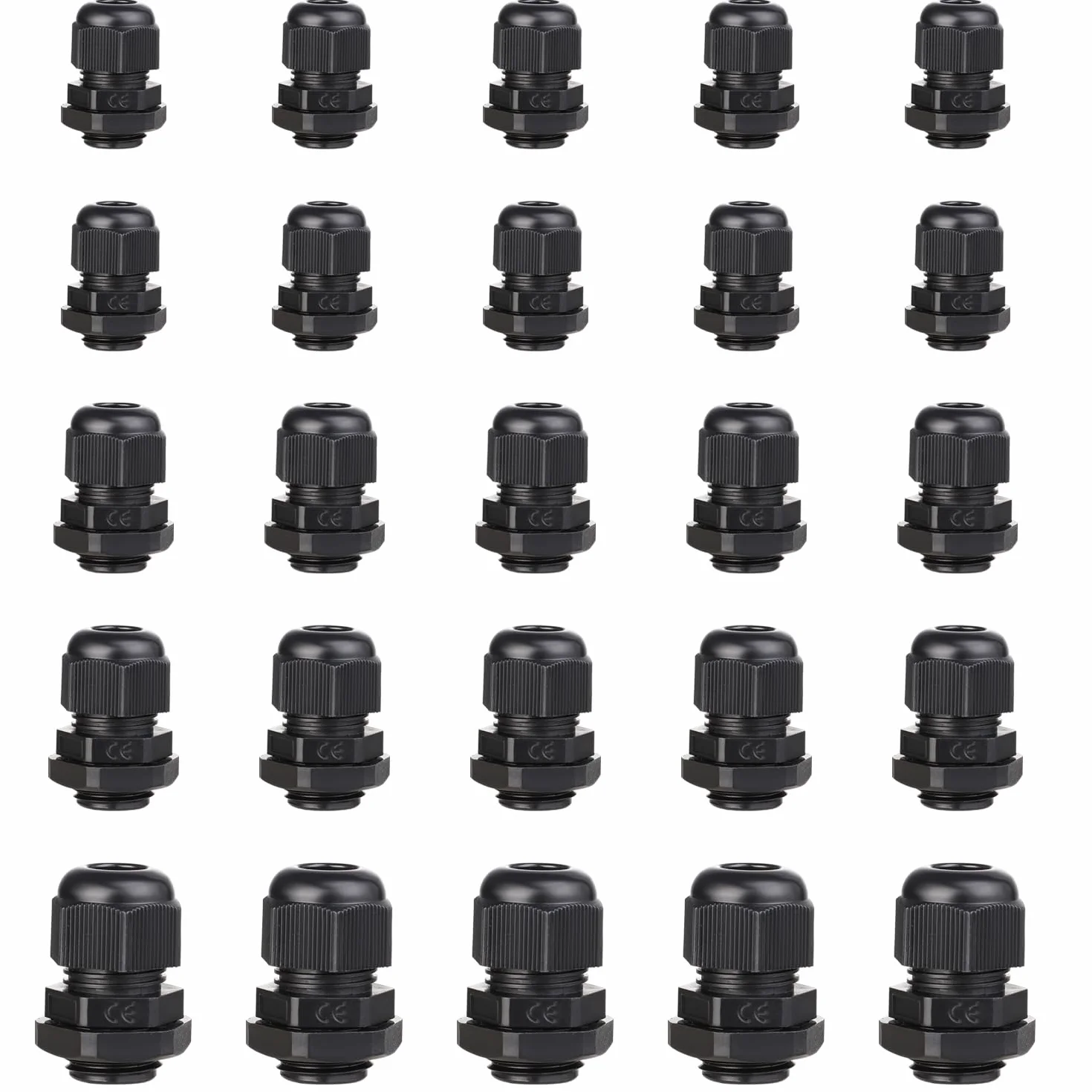 Dławiki kablowe wodoodporne regulowane dławiki kablowe 3-14 mm plastikowe nylonowe złącza kablowe, złącza dławikowe, nakrętka zabezpieczająca, dławiki dławikowe PG 7/9/11/13,5/16, do domu, ogrodu, na