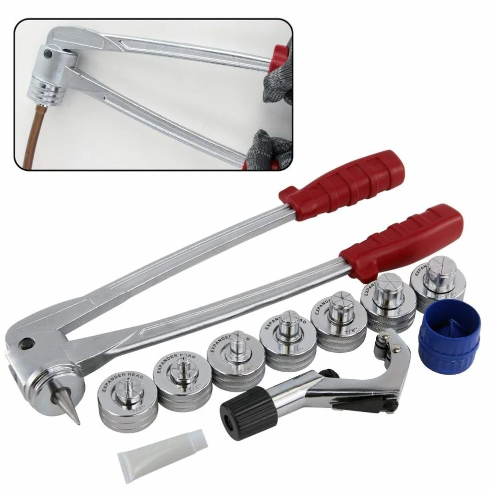 ZEFS-ESD Hydraulic Tools Zestaw narzędzi do rozszerzania rur miedzianych, narzędzie do rozszerzania rur z obcinakiem do rur i narzędziem do gratowania szczypiec hydraulicznych 3/8 do 1-1/8 cala